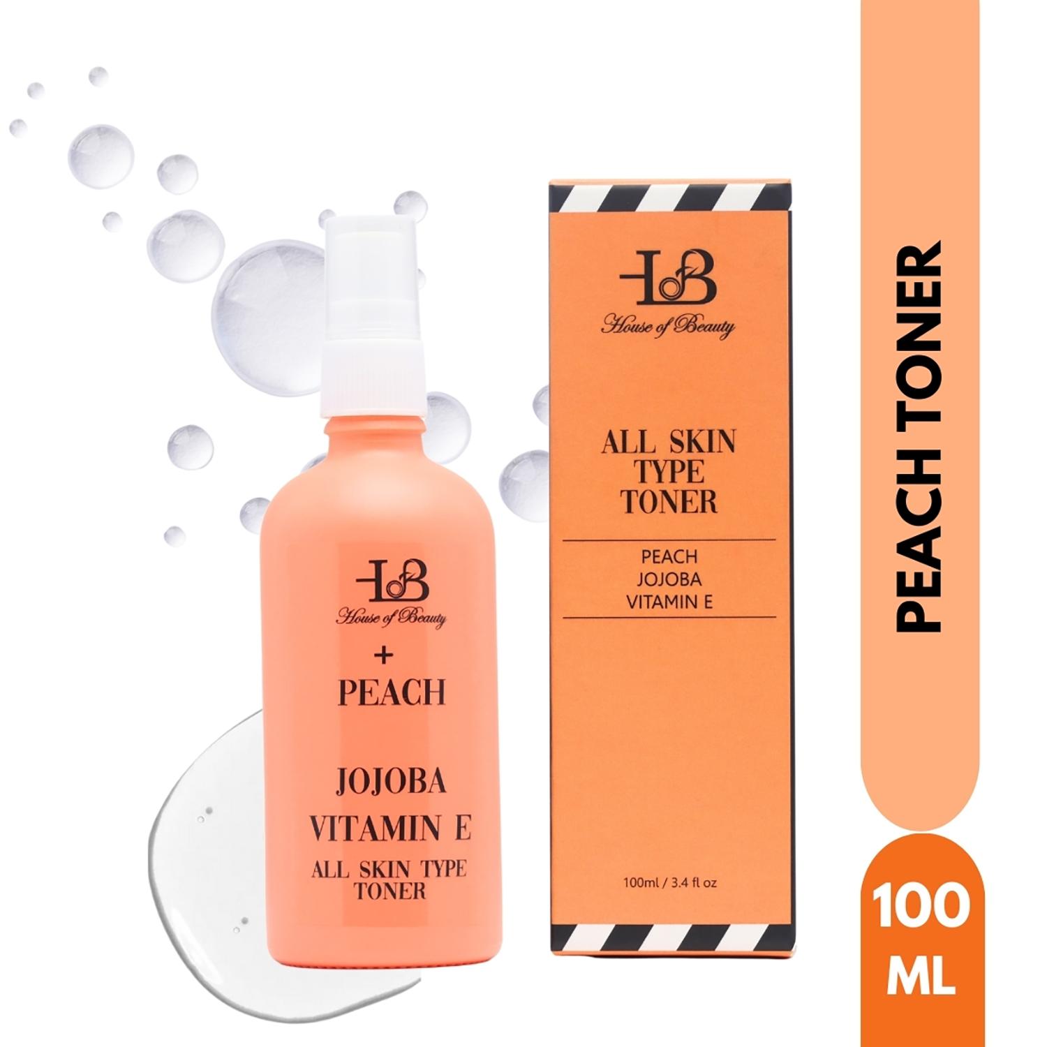 House of Beauty | House of Beauty Peach+Jojoba Toner-All Skin Types - Dry, Combination, & Sensitive Skin (100 ml)