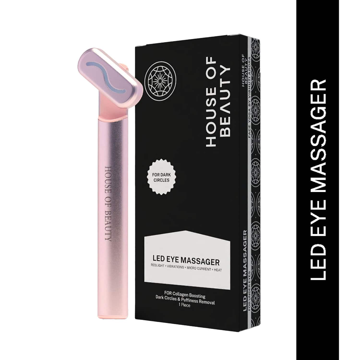 House of Beauty | House of Beauty Led Red Light Eye Massager- Hollow Undereyes, Dark Circles, Boosts Collagen (1 Pc)