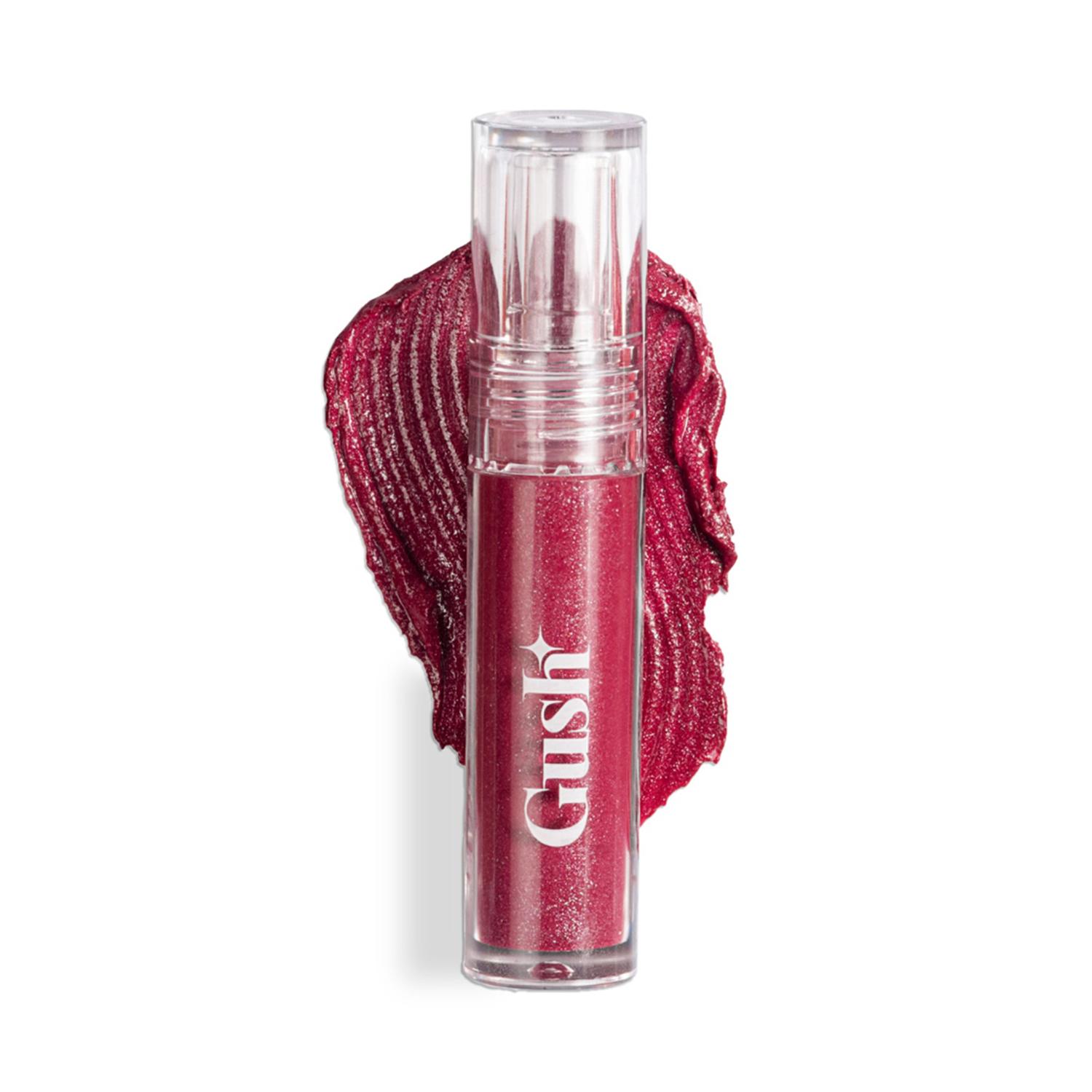 Gush Beauty | Gush Beauty Glaze Lip Oil Gloss High Shine & Hydrating Lip Gloss - Wine O'Clock (2.8ml)