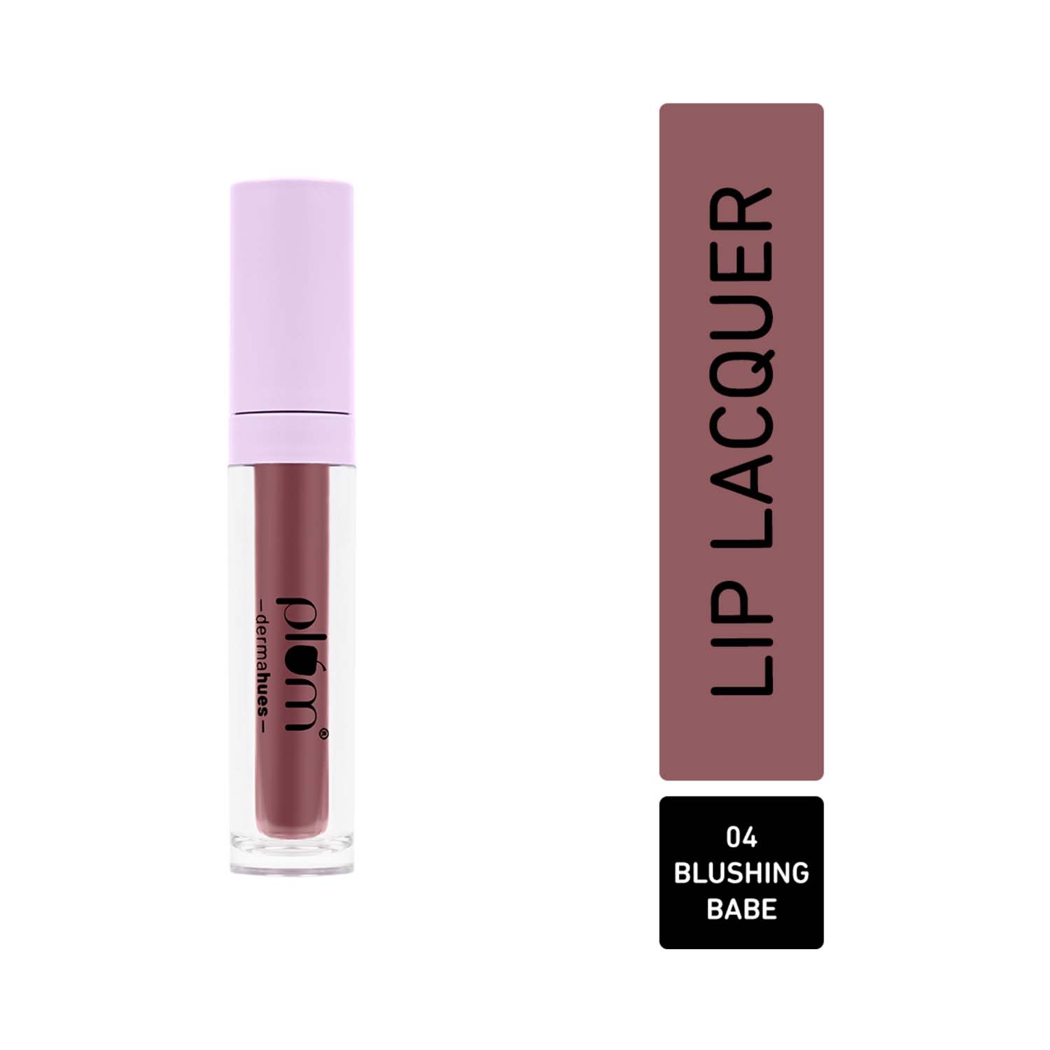 Plum 3-In-1 Glassy Glaze Lip Lacquer - 04 Blushing Babe (4.5ml)