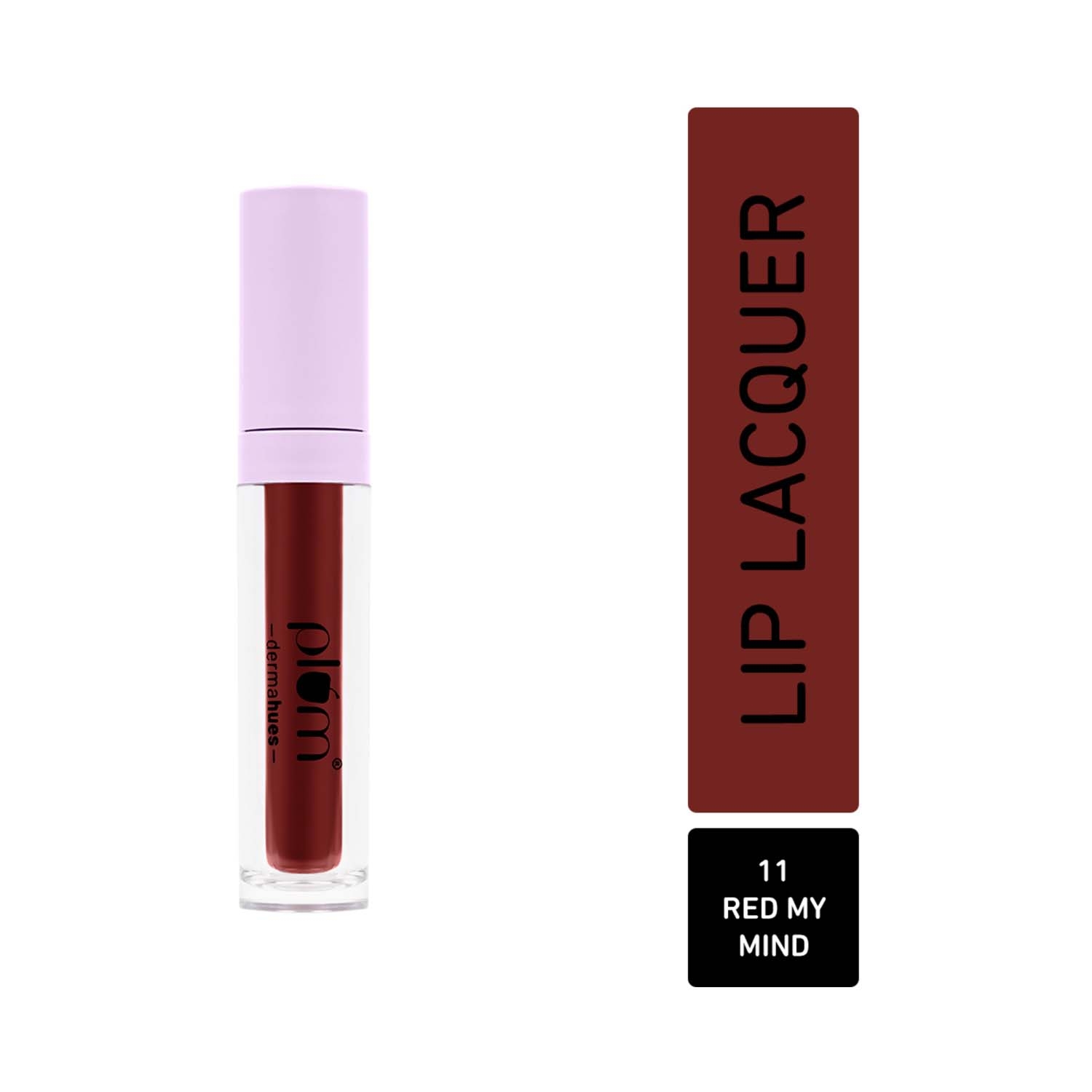 Plum 3-In-1 Glassy Glaze Lip Lacquer - 11 Red My Mind (4.5ml)