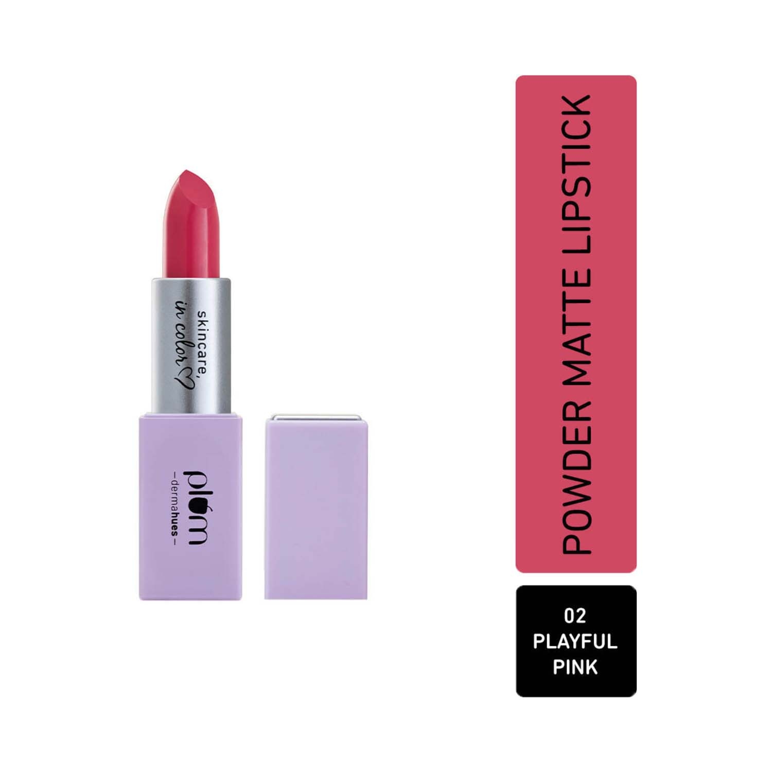 Plum | Plum Velvet Haze Powder Matte Lipstick - 02 Playful Pink (4.2g)