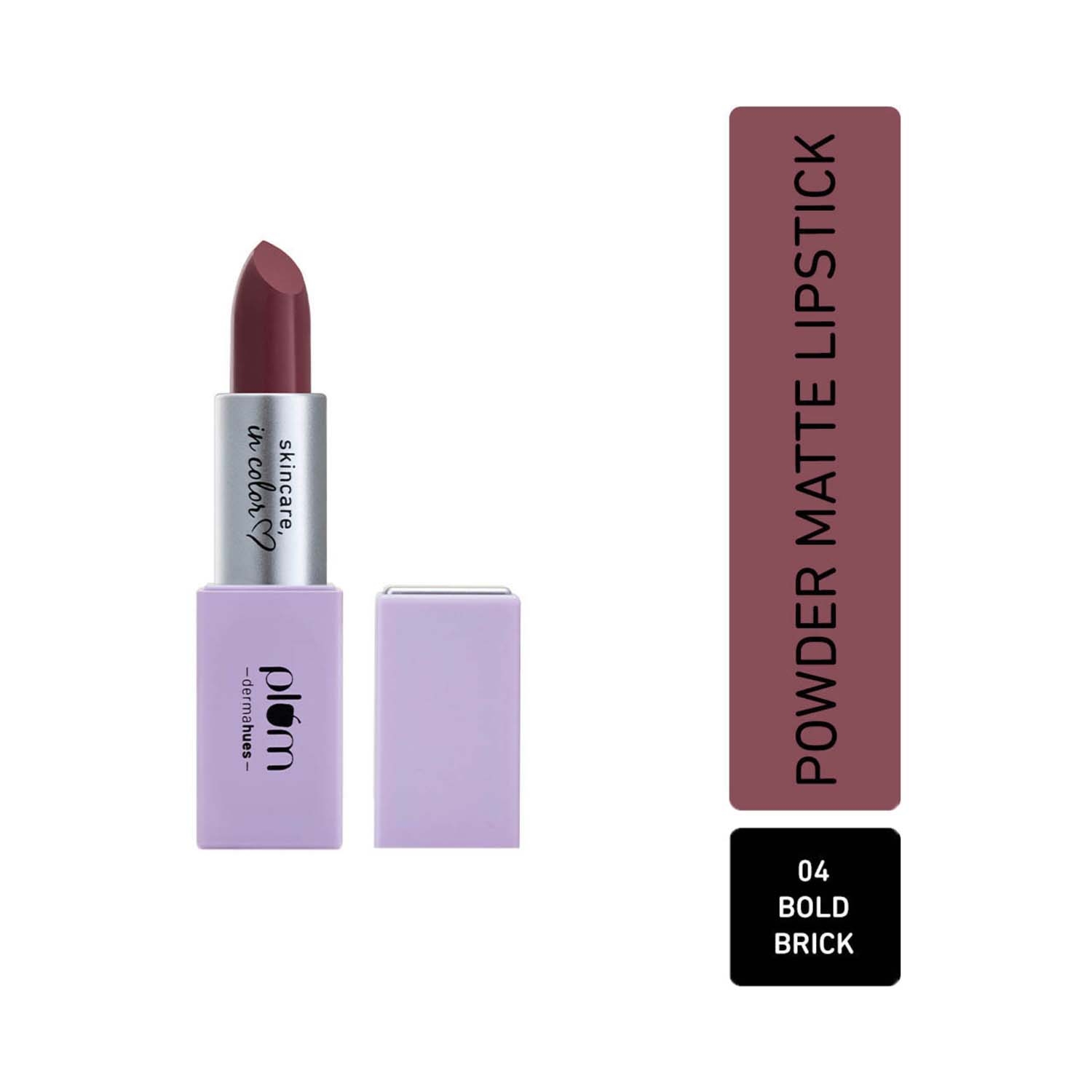 Plum | Plum Velvet Haze Powder Matte Lipstick - 04 Bold Brick (4.2g)