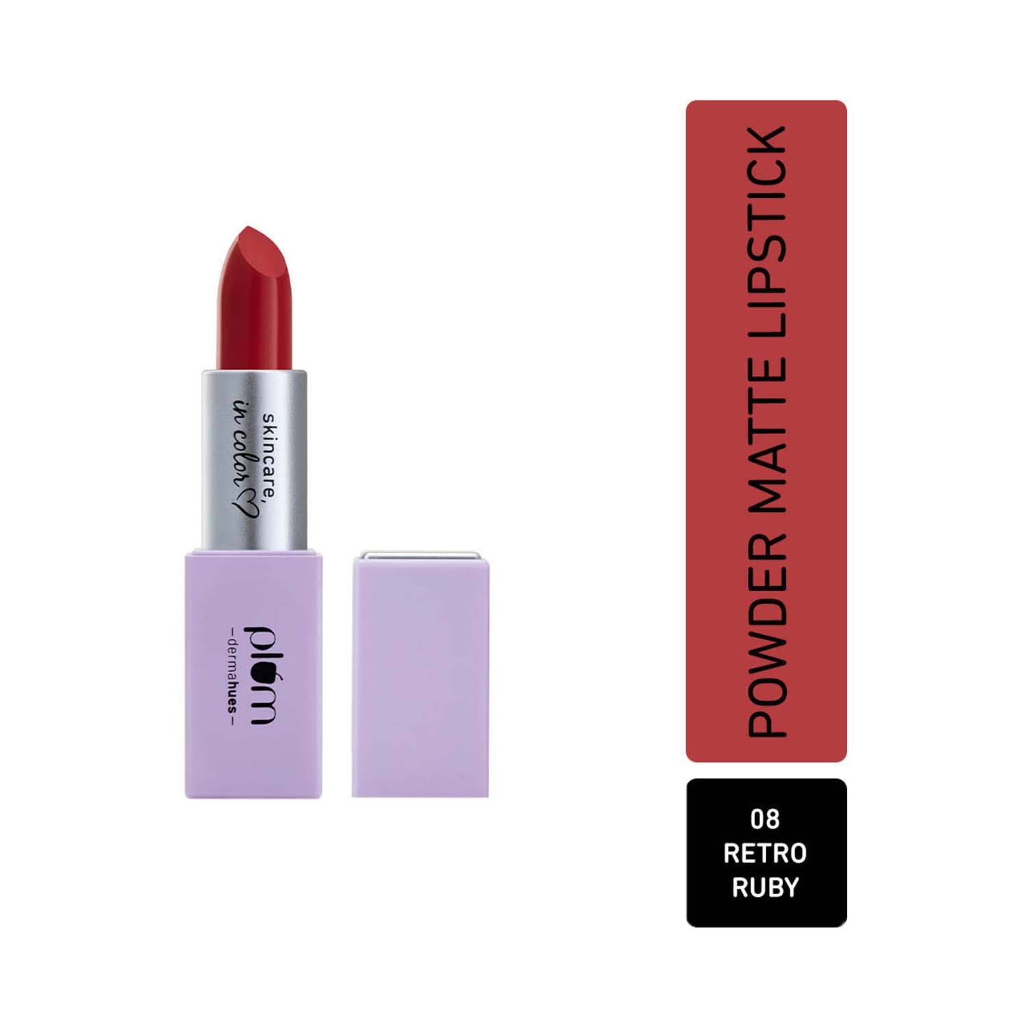 Plum | Plum Velvet Haze Powder Matte Lipstick - 08 Retro Ruby (4.2g)