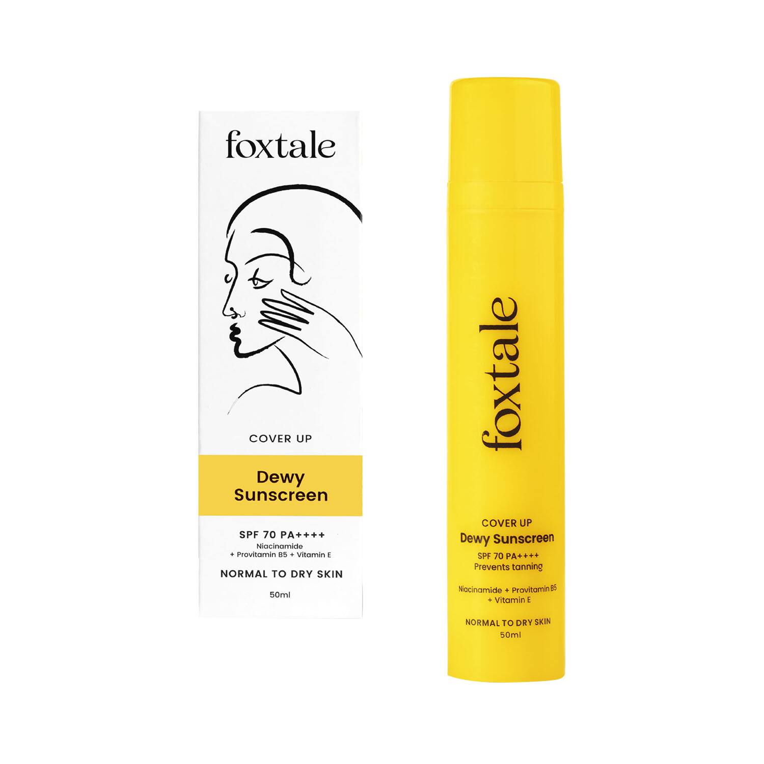 Foxtale | Foxtale Coverup SPF 70 PA++++ Broad Spectrum Dewy Sunscreen (50 ml)