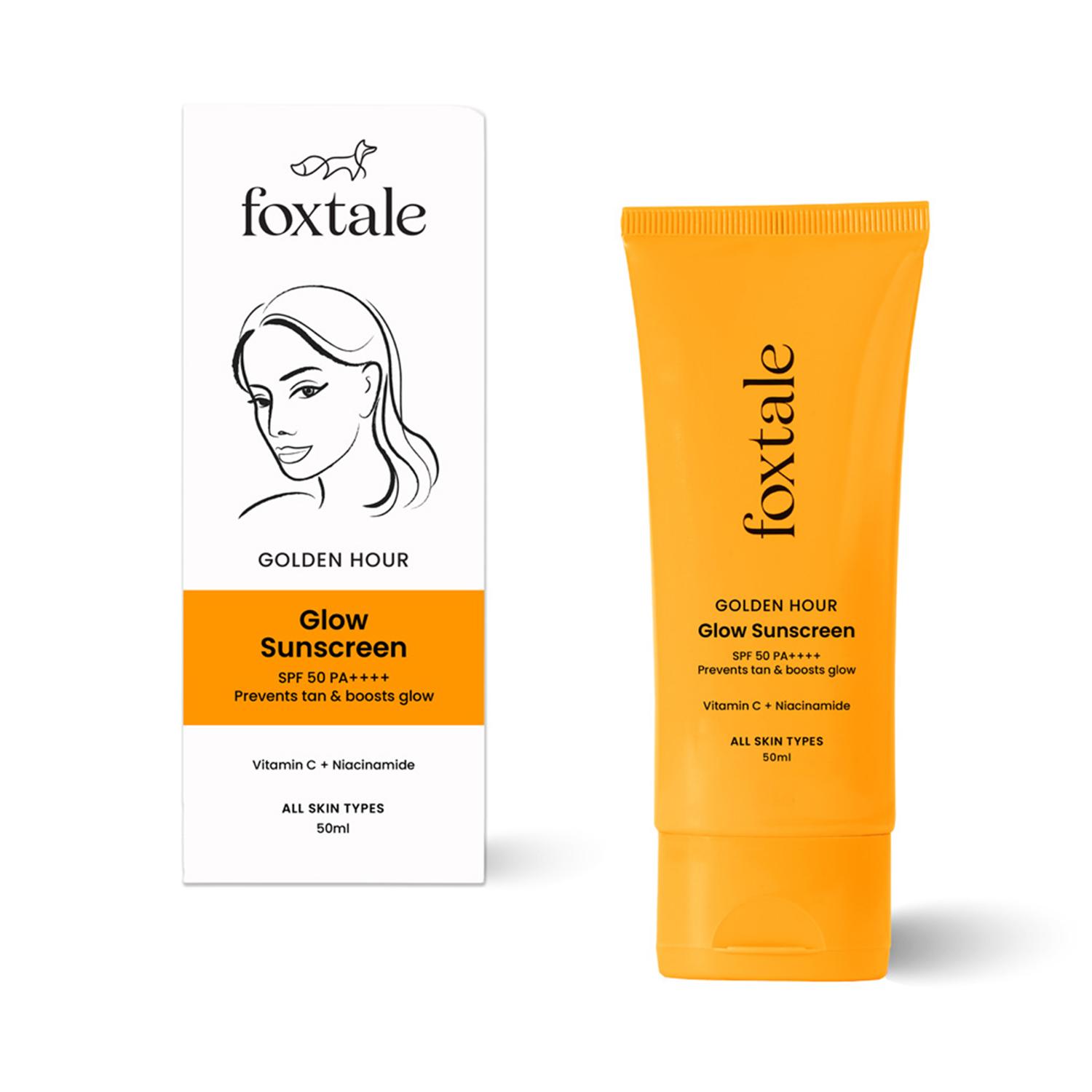 Foxtale | Foxtale Essentials Brightening Spf 50 Sunscreen with Vitamin C and Niacinamide (50ml)