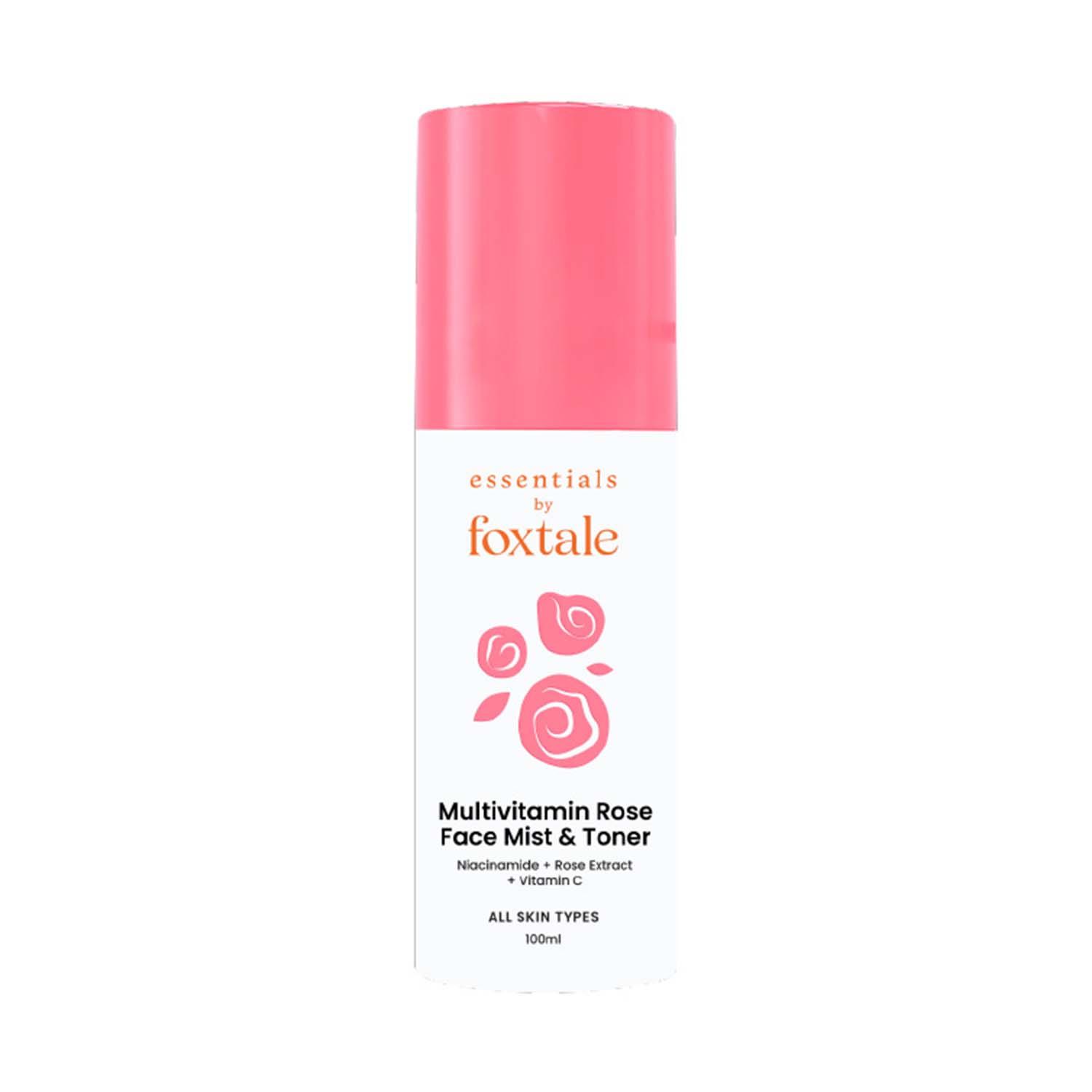 Foxtale Essentials Multivitamin Rose Mist & Toner With Niacinamide, Rose Extract (100ml)