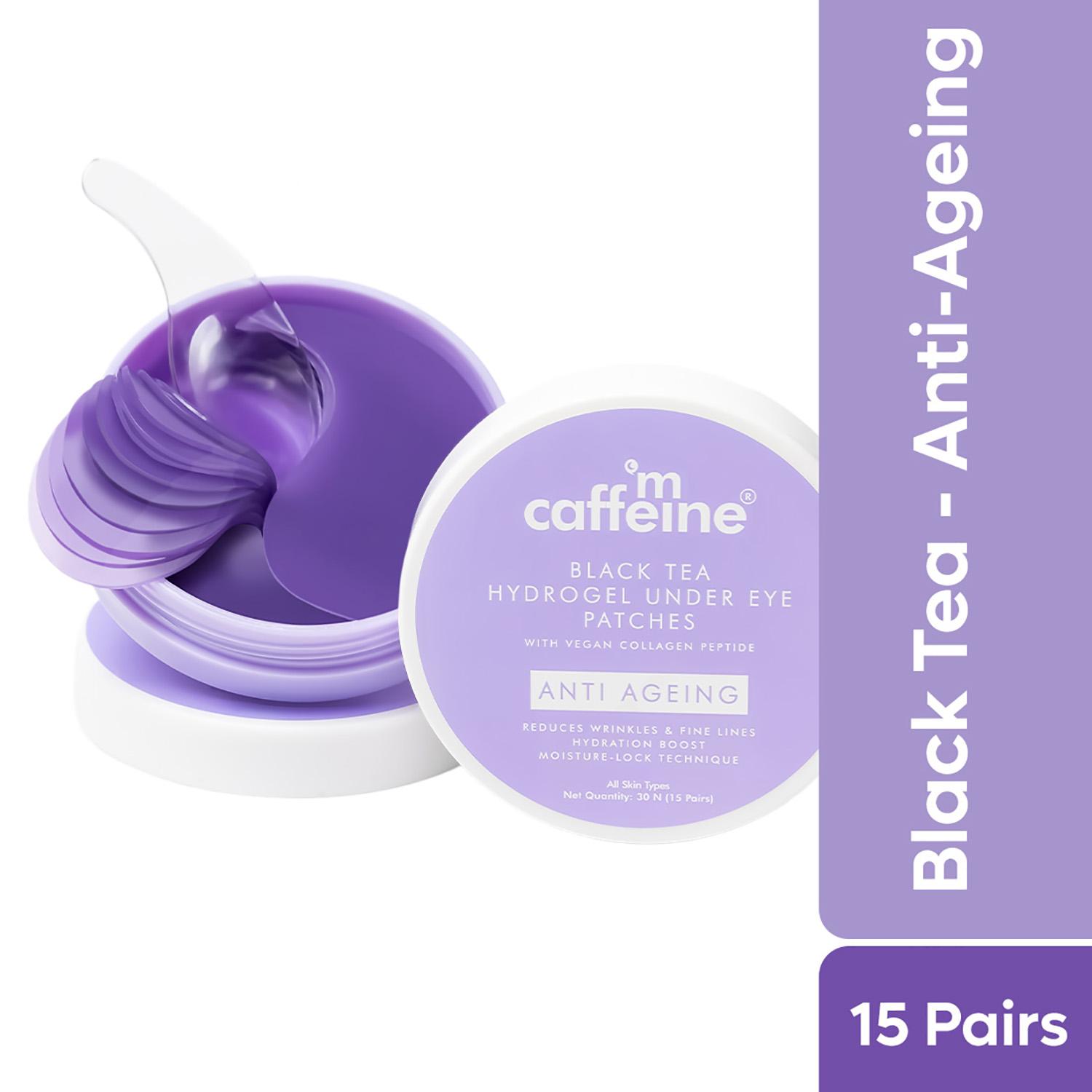 mCaffeine | mCaffeine Black Tea & Collagen Peptide Under Eye Patches - (30 Pcs)