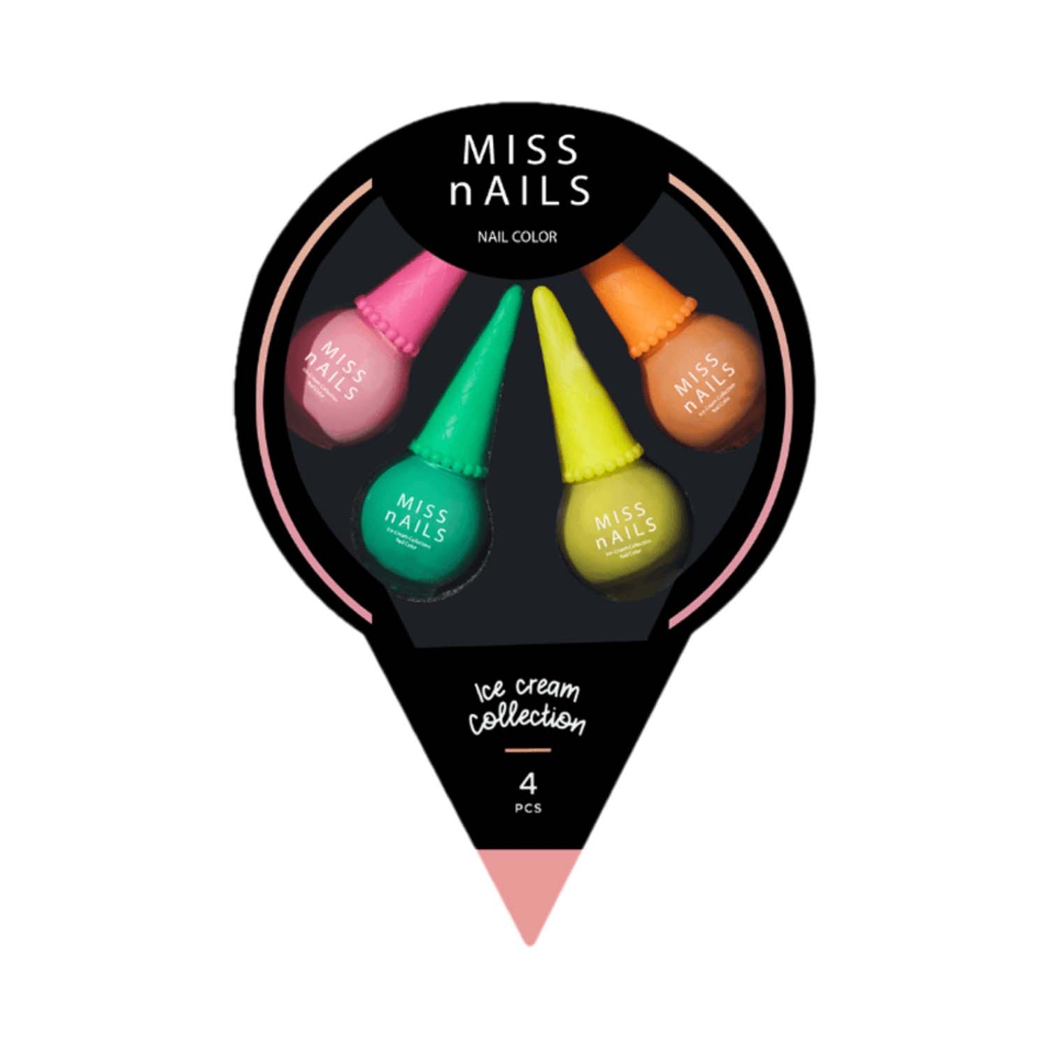 Miss Nails | Miss Nails Ice Cream Collection Nail Polish - Sugar Pop (4 Pcs)