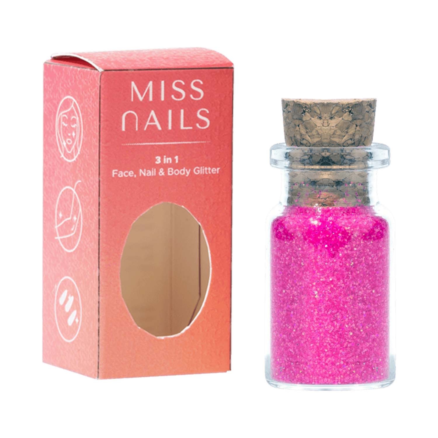 Miss Nails | Miss Nails 3 In 1 Glitter Nail Polish - 50 Hey Margarita (5g)