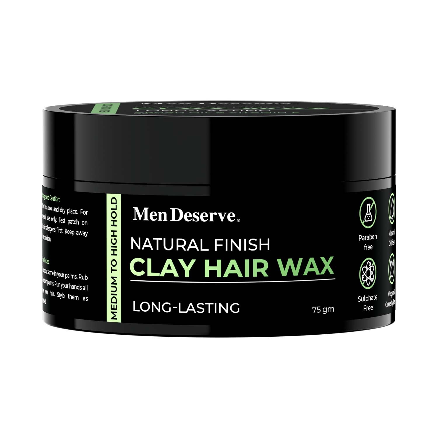 Men Deserve Hair Clay Wax For Natural Hair Styling (75g)