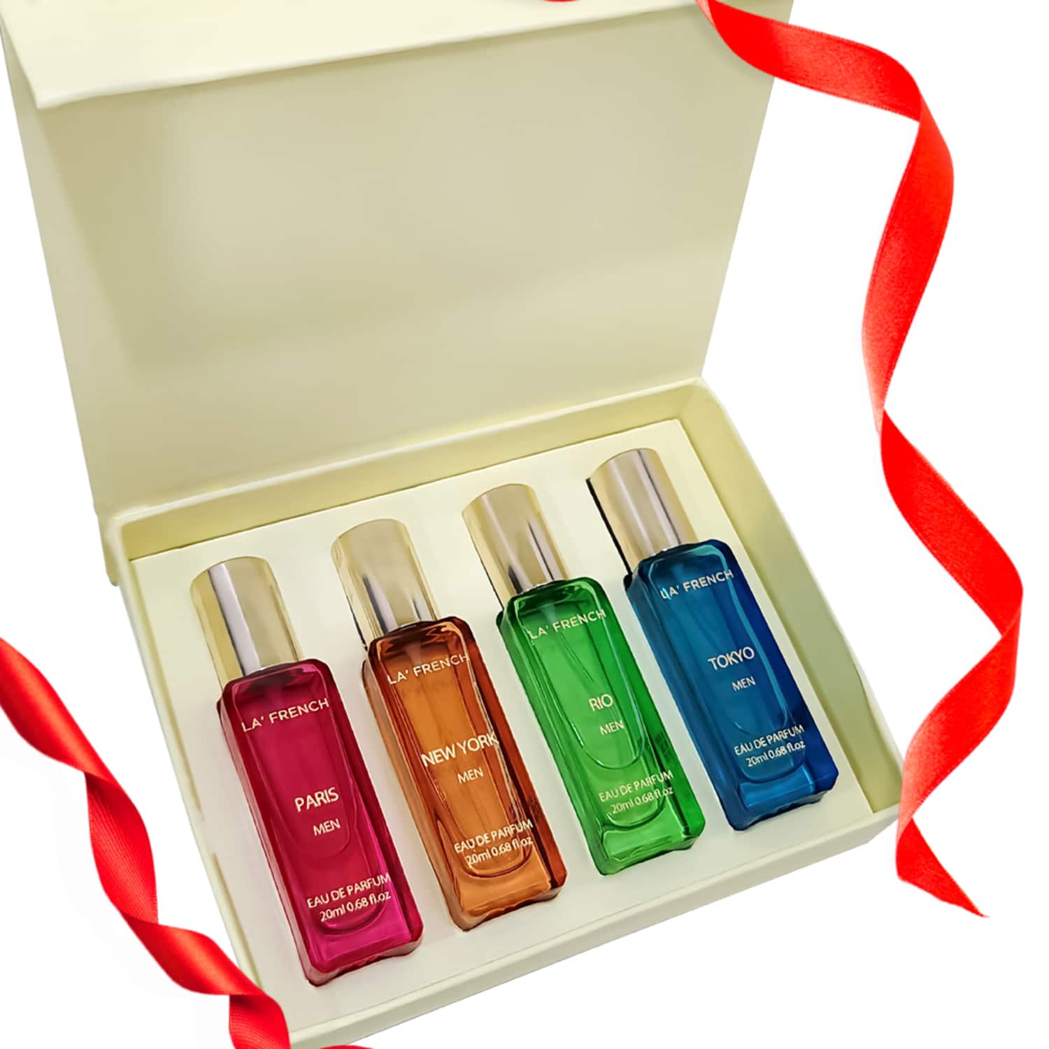 LA' French | LA' French Tokyo, Rio, New York, Paris City Of Dream Luxury Perfume Gift Set For Him (4Pcs)