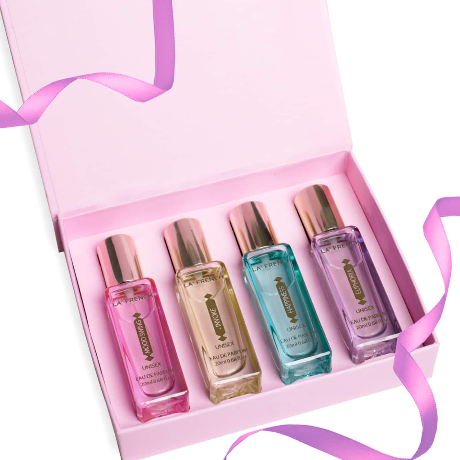 LA' French | LA' French Euphoria, Mood Swing, Happiness, Invoke Luxury Perfume Gift Set For Unisex (4Pcs)