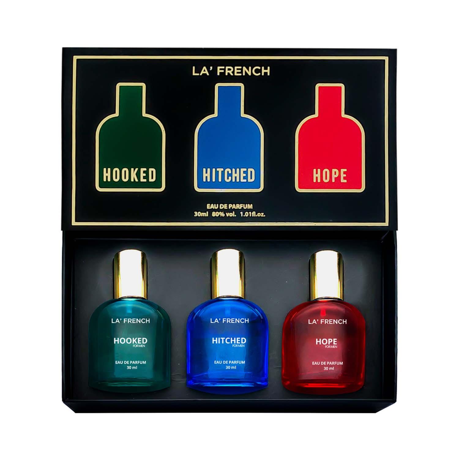 LA' French | LA' French Hooked, Hitched & Hope Perfume Gift Set For Men (3Pcs)