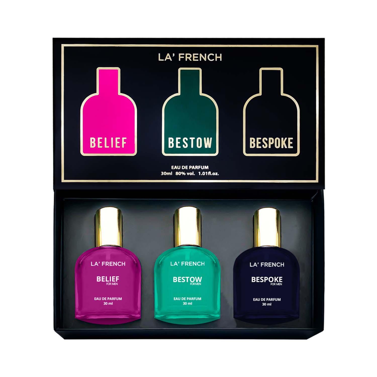 LA' French | LA' French Belief, Bestow & Bespoke Perfume Gift Set For Men (3Pcs)