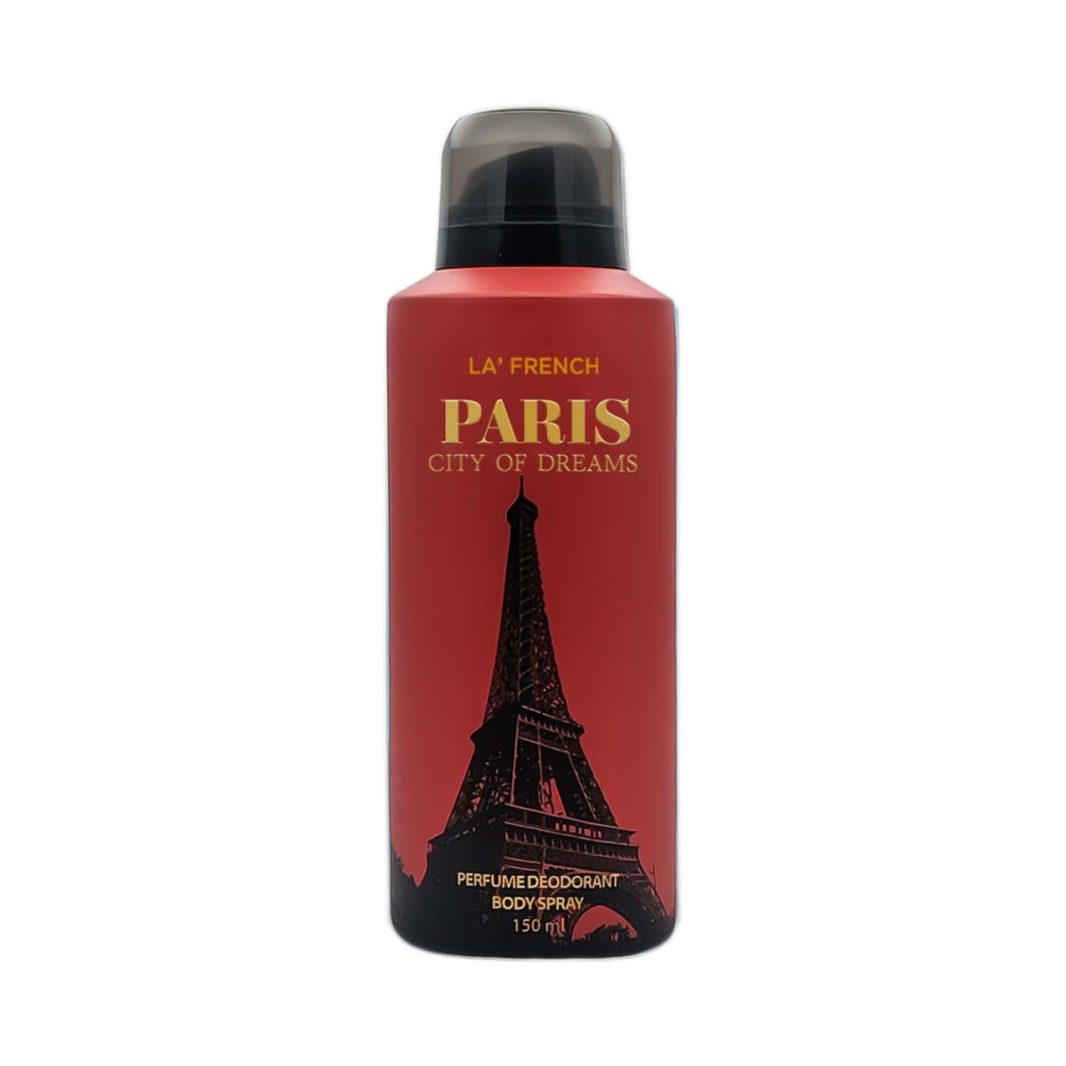 LA' French | LA' French Paris City Of Dreams Deodorant For Men & Women (150ml)