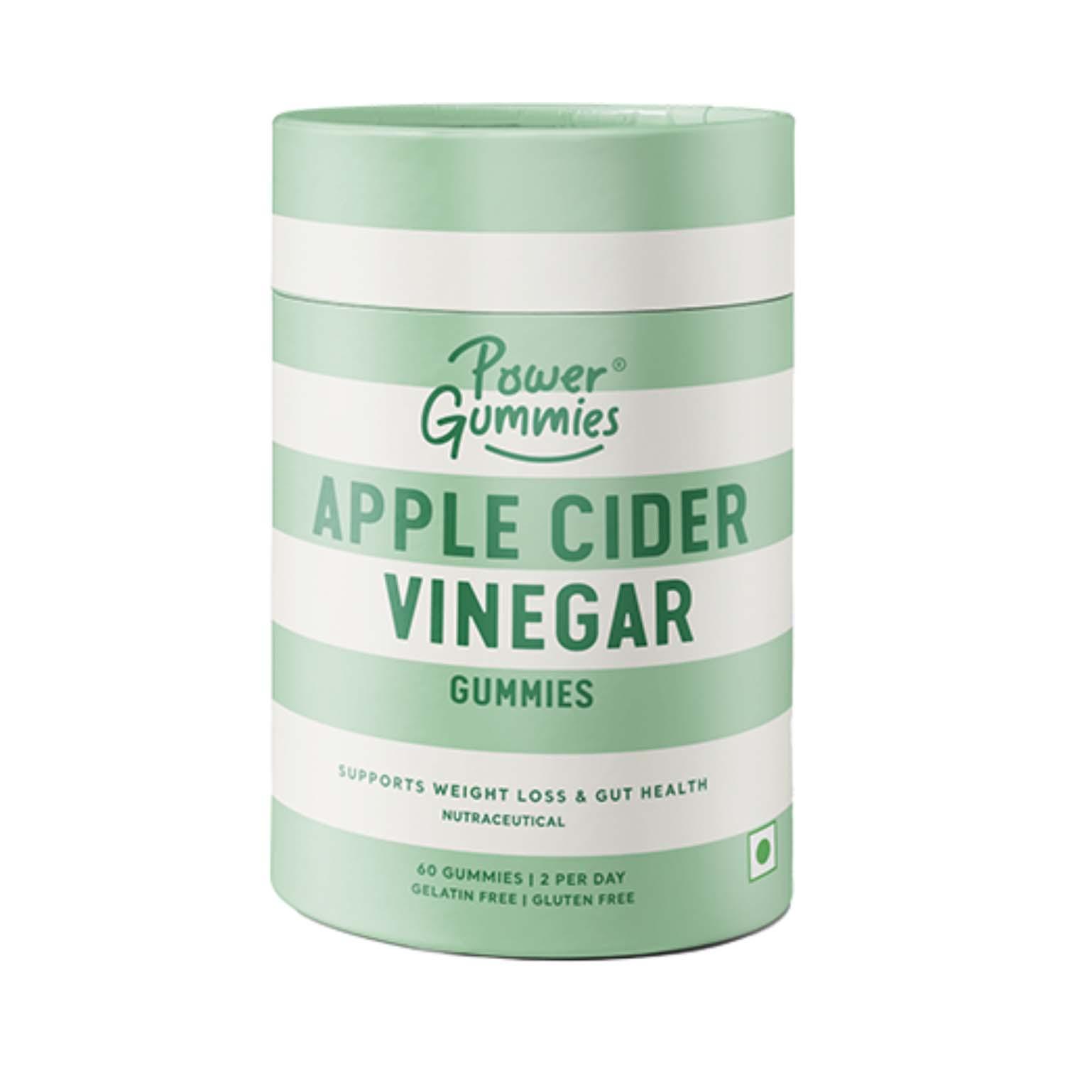Power Gummies | Power Gummies Apple Cider Vinegar Gummies For Managing Weight with Green Apple Flavour (60 Gummies)