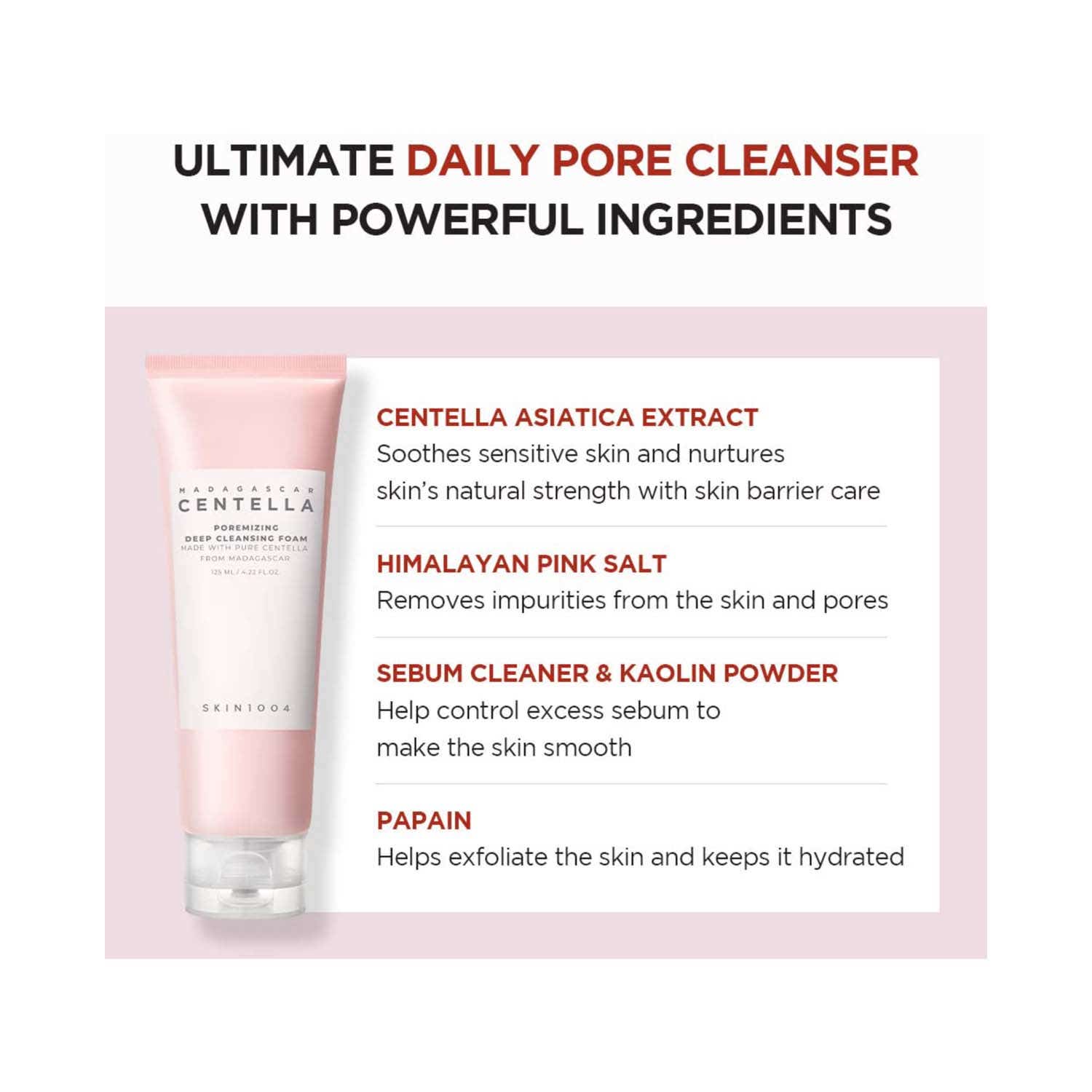 SKIN1004 Madagascar Centella Poremizing Deep Cleansing Foam 125ml - Image 3
