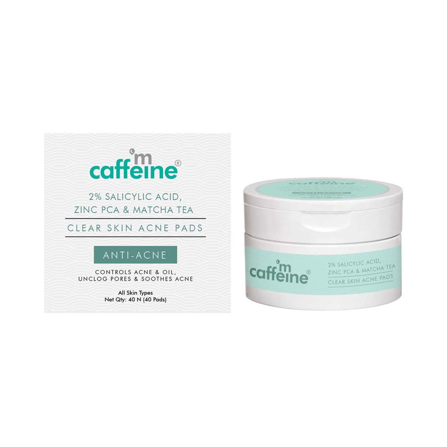 mCaffeine | mCaffeine 2% Salicylic Acid Zinc Pca & Matcha Tea Clear Skin Acne Pads (30 pcs)