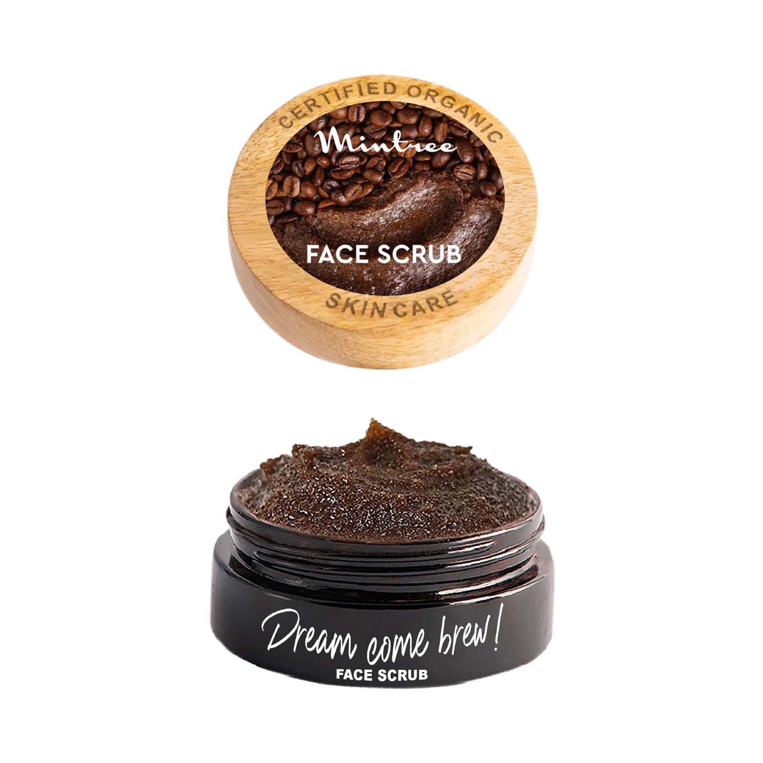Mintree | Mintree Certified Organic Coffee Face Scrub, Tan Removal, Exfoliates & Brightens Skin (50g)