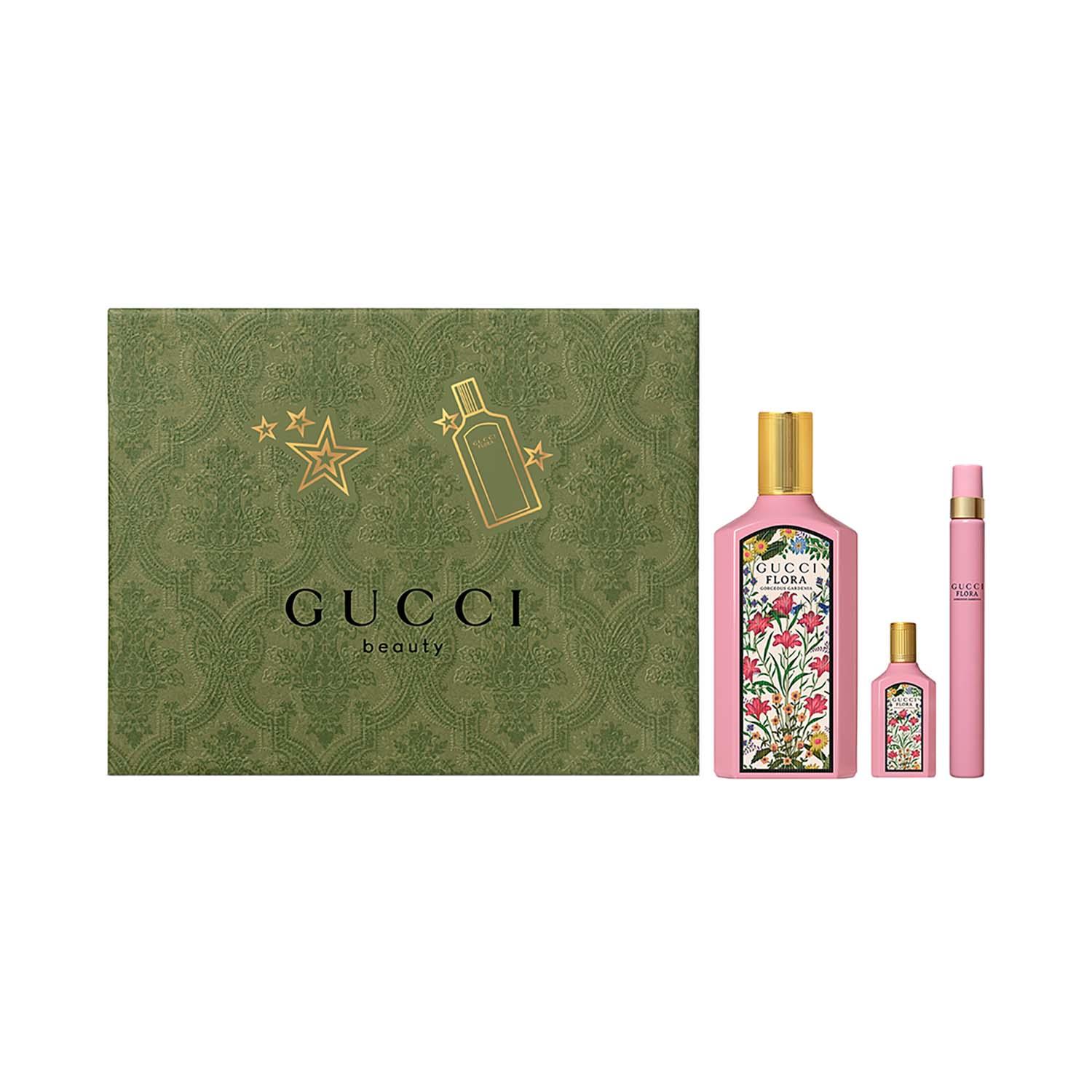 Gucci | Gucci Flora Gardenia Eau De Parfum Gift Set With Miniature - (3 Pcs)