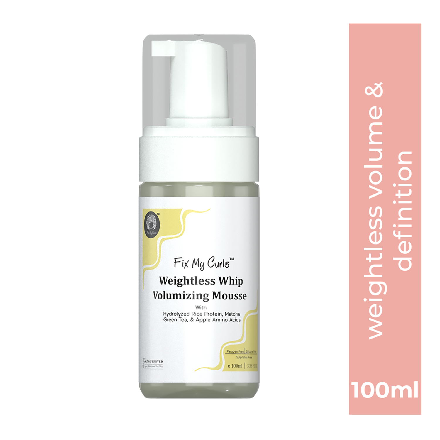 Fix My Curls | Fix My Curls Weightless Whip Volumizing Mousse For Curly And Wavy Hair (100 ml)