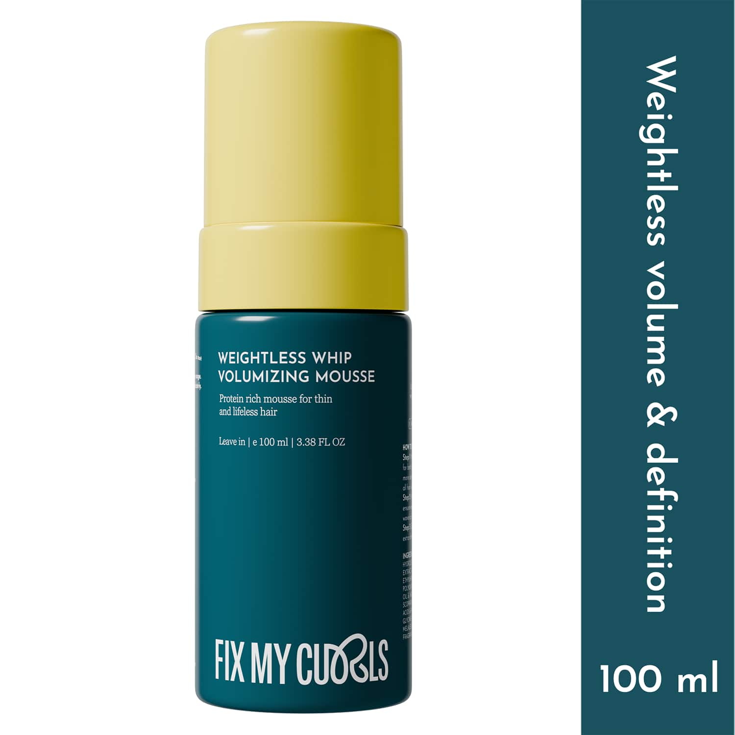 Fix My Curls | Fix My Curls Weightless Whip Volumizing Mousse For Curly And Wavy Hair (100 ml)