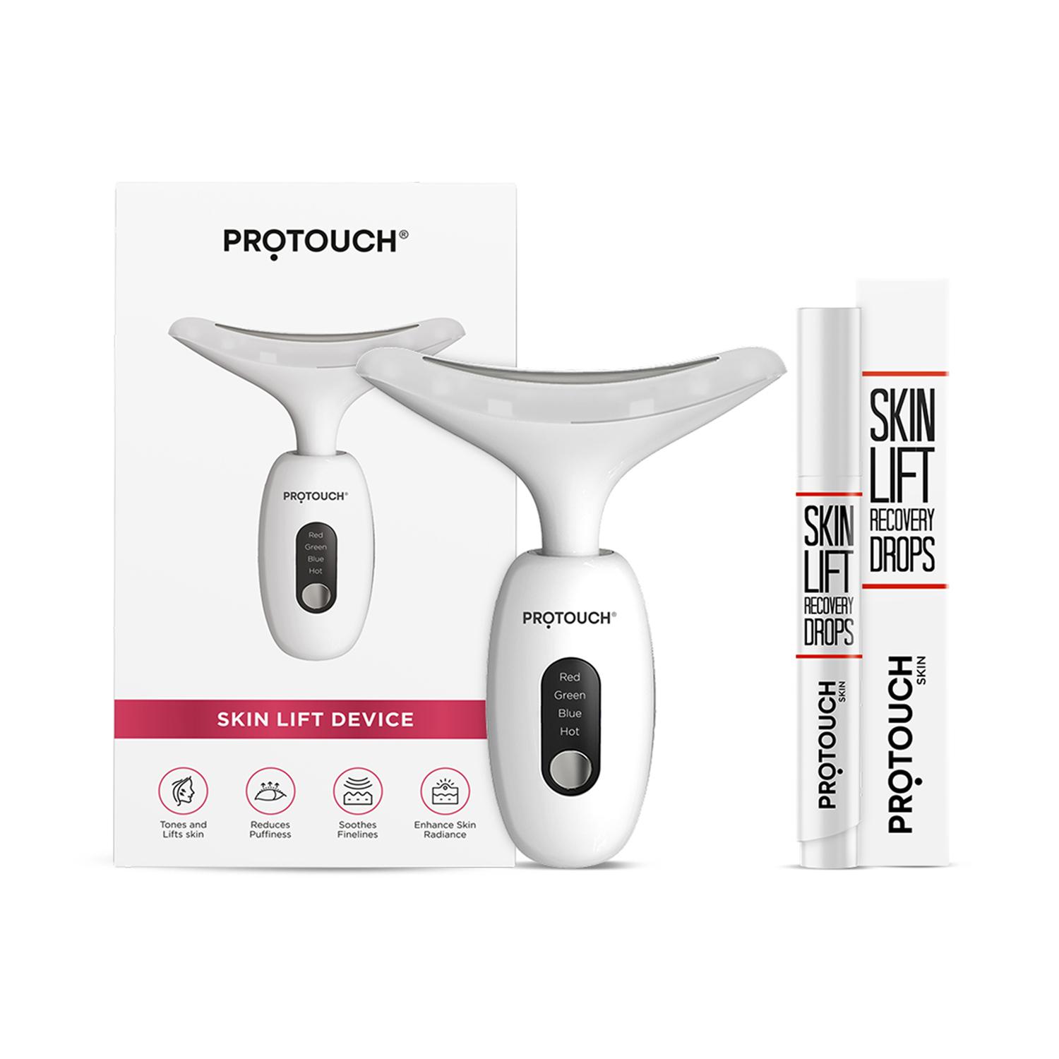 Protouch | Protouch Skin Lift Combo - Skin lift Device & Recovery Drops, Facial Massager