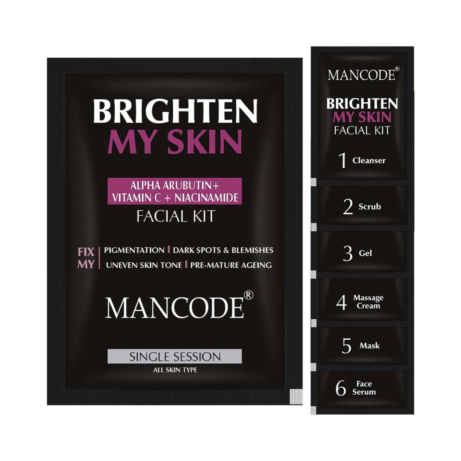 Mancode Skin Brightening Facial Kit For Men (6 pcs)
