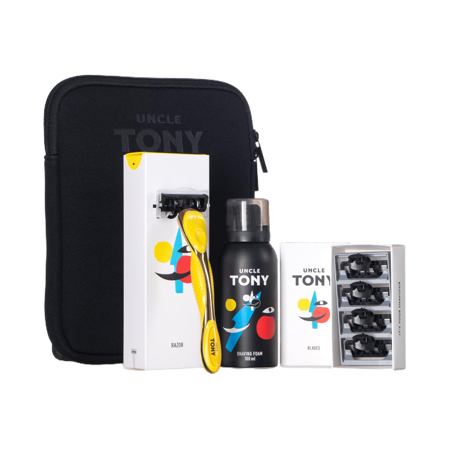 Uncle Tony | Uncle Tony Travellers Yellow Grooming Kit (4 pcs)