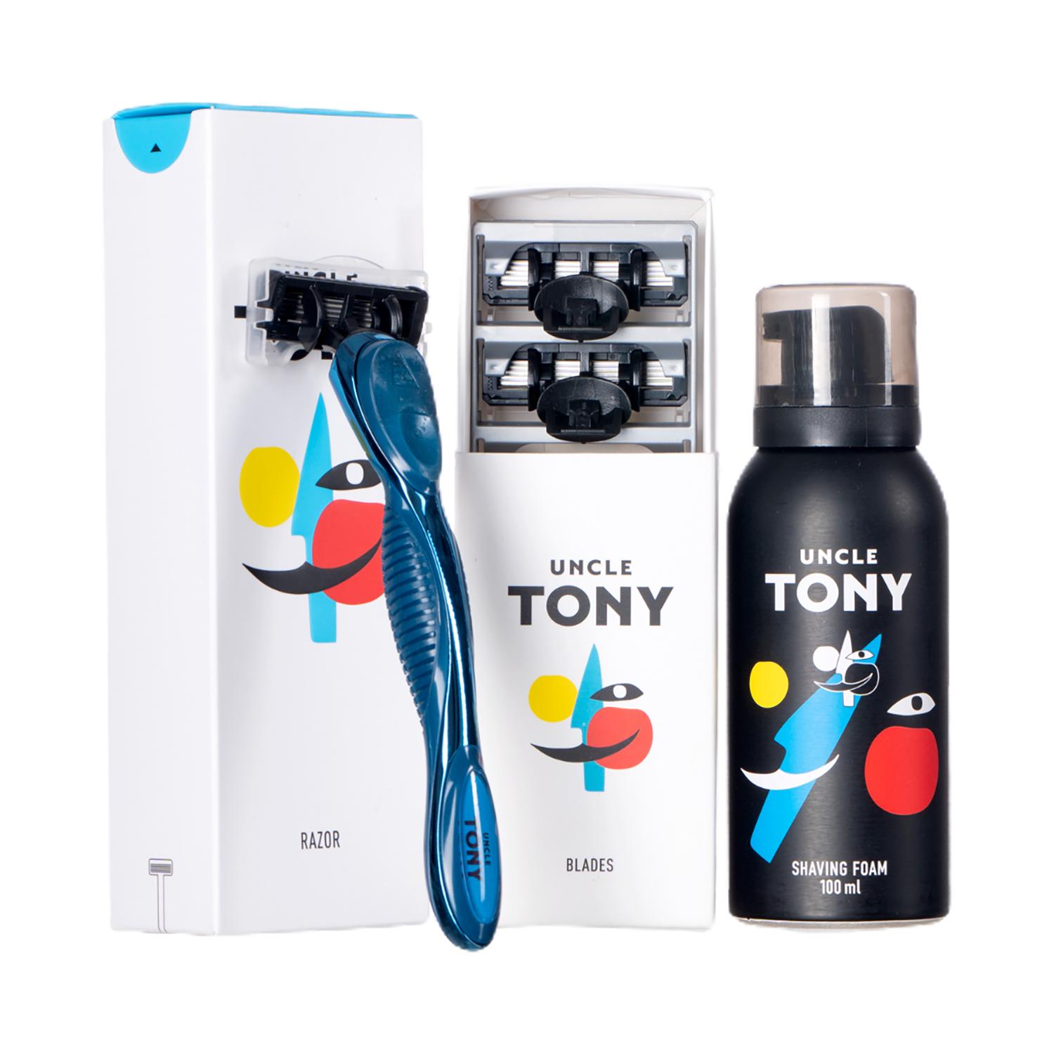 Uncle Tony | Uncle Tony Complete Starter Blue Grooming Kit (3 pcs)