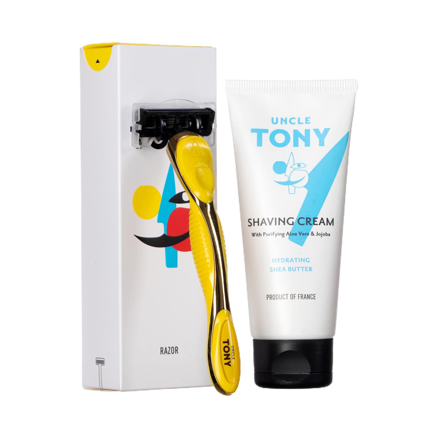 Uncle Tony | Uncle Tony Shaving Sets Yellow Grooming Kit (2 pcs)