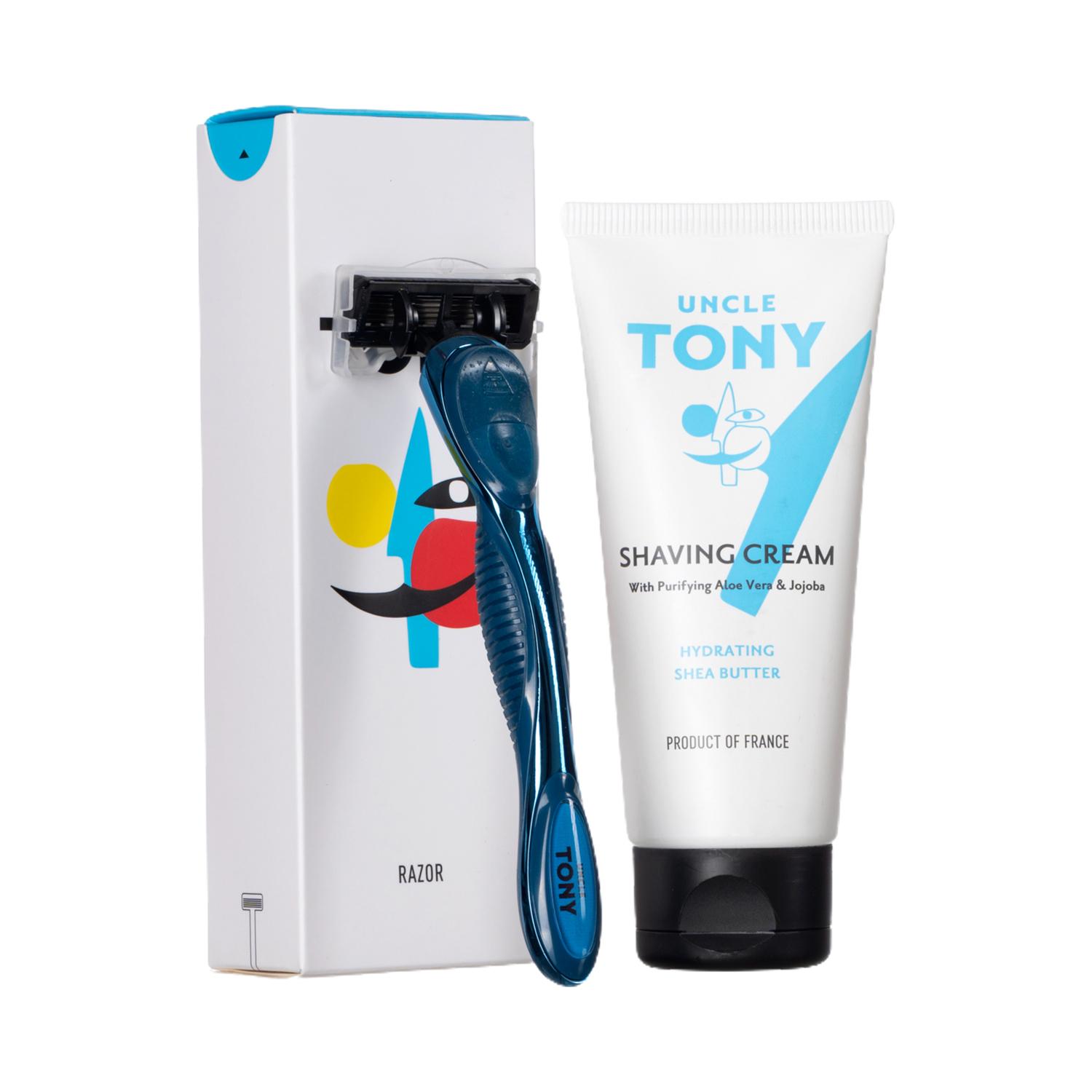 Uncle Tony | Uncle Tony Shaving Sets Blue Grooming Kit (2 pcs)