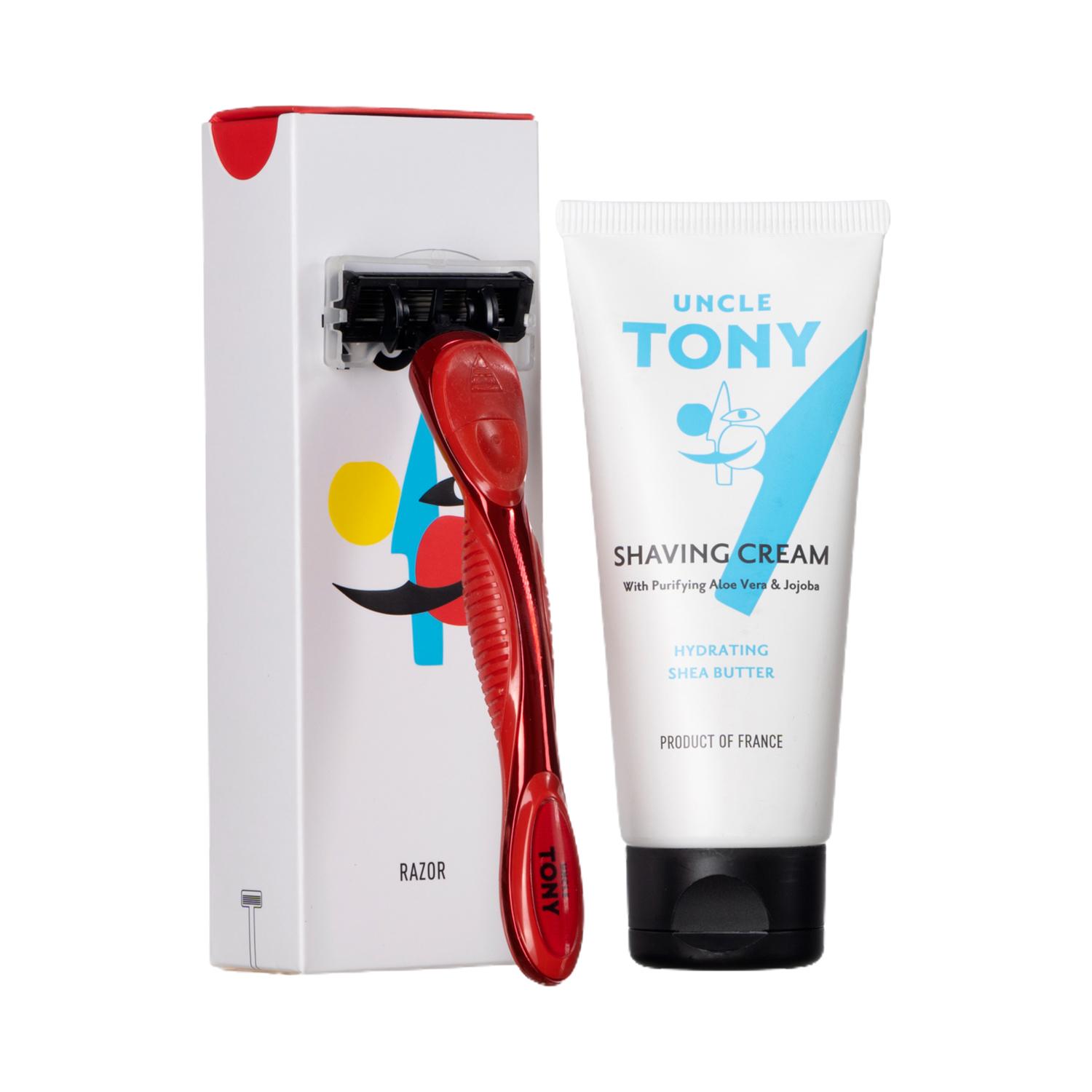 Uncle Tony | Uncle Tony Shaving Sets Red Grooming Kit (2 pcs)
