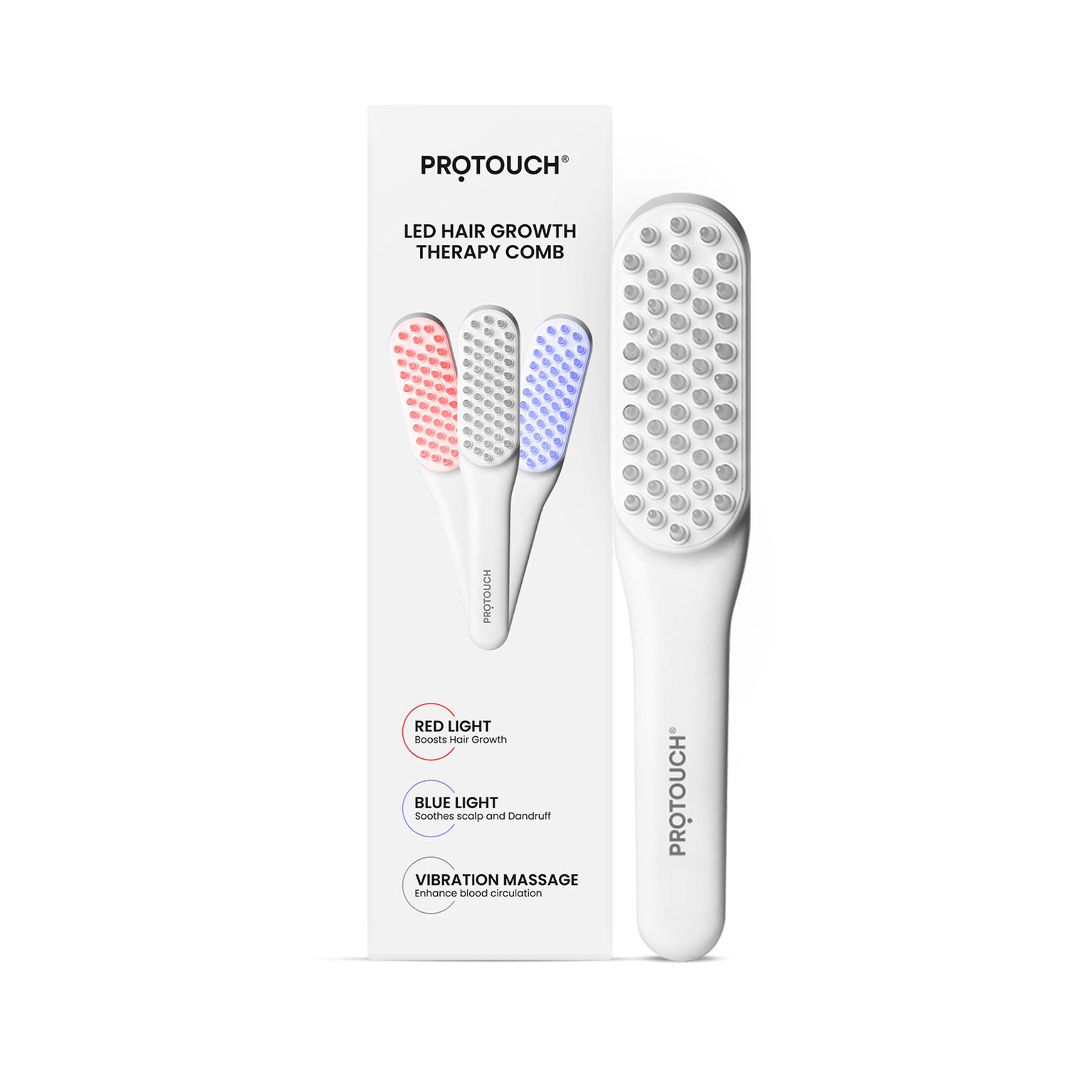 Protouch | Protouch LED Hair Growth Therapy Comb - Reduces Hair Fall, Boost Hair Regrowth, Head Massager