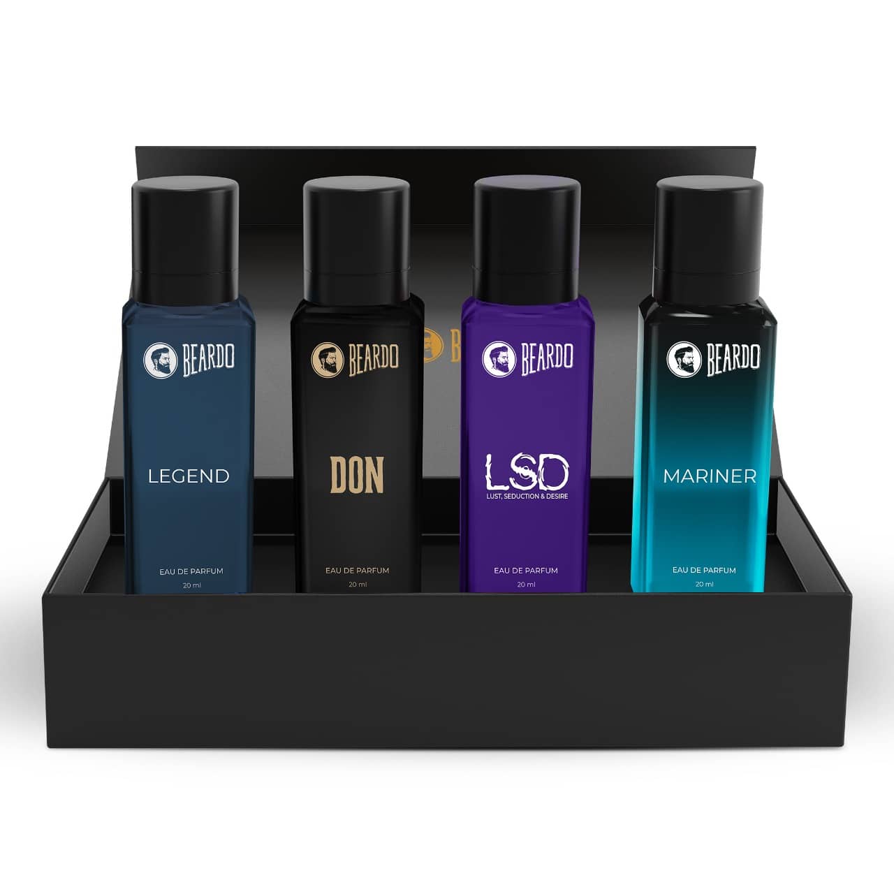 Beardo | Beardo Assorted Tsunami, Black Musk, Mariner & Don Eau De Parfum for Men Set (4 pcs)