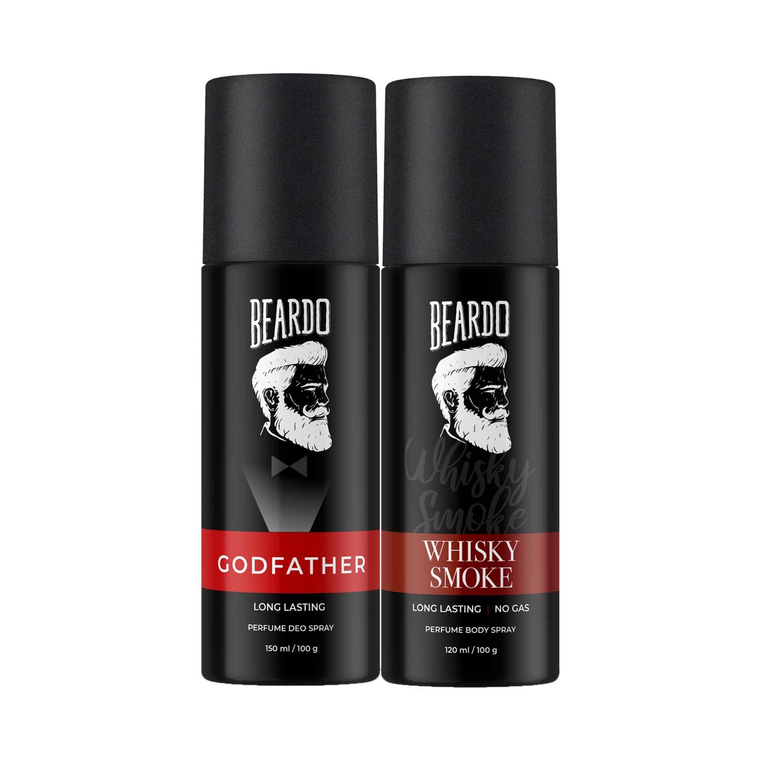 Beardo Godfather & Whisky Smoke Body Spray For Men Set (2 pcs)