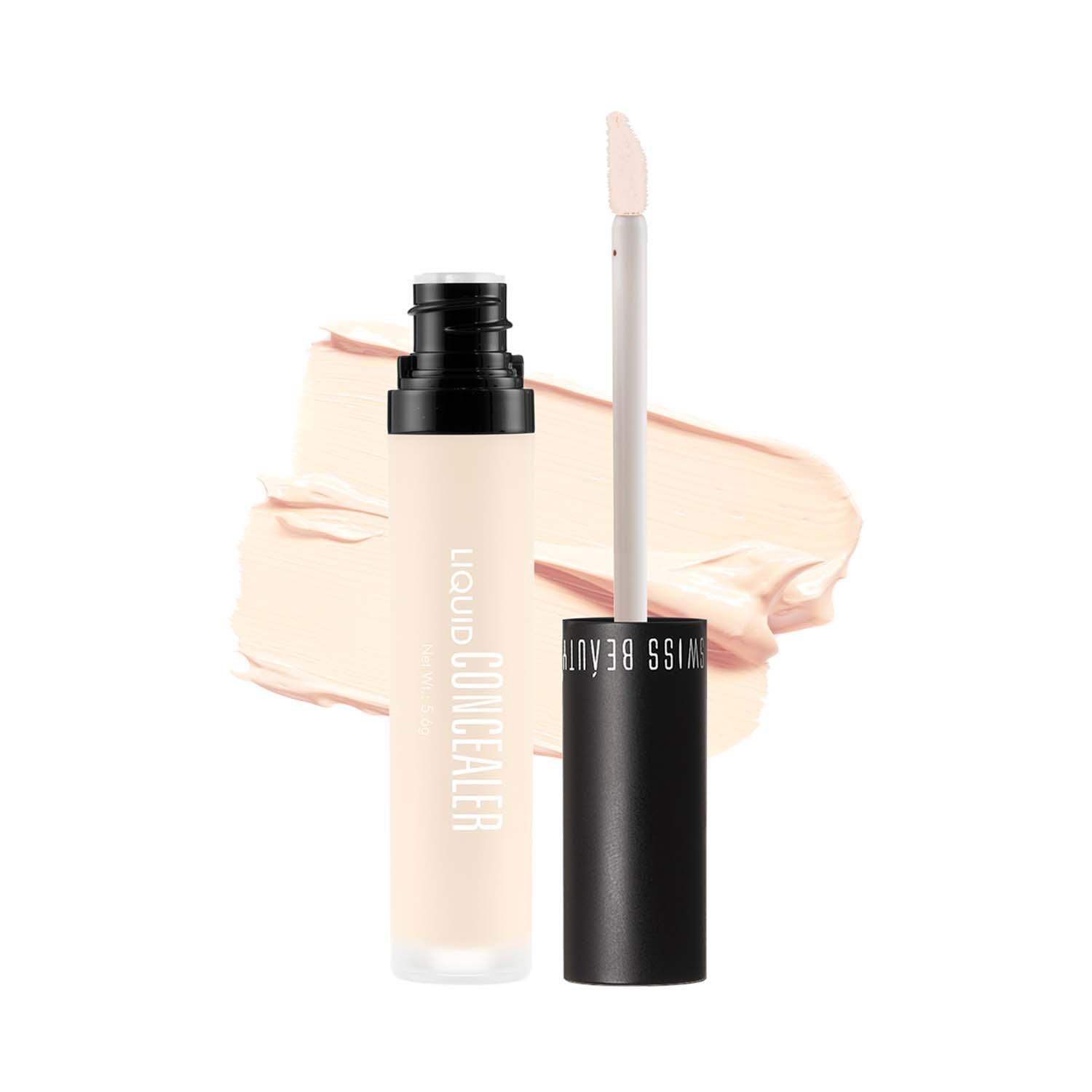 Swiss Beauty | Swiss Beauty Liquid Lightweight Concealer With Full Coverage - 01 Warm Sand (6 g)