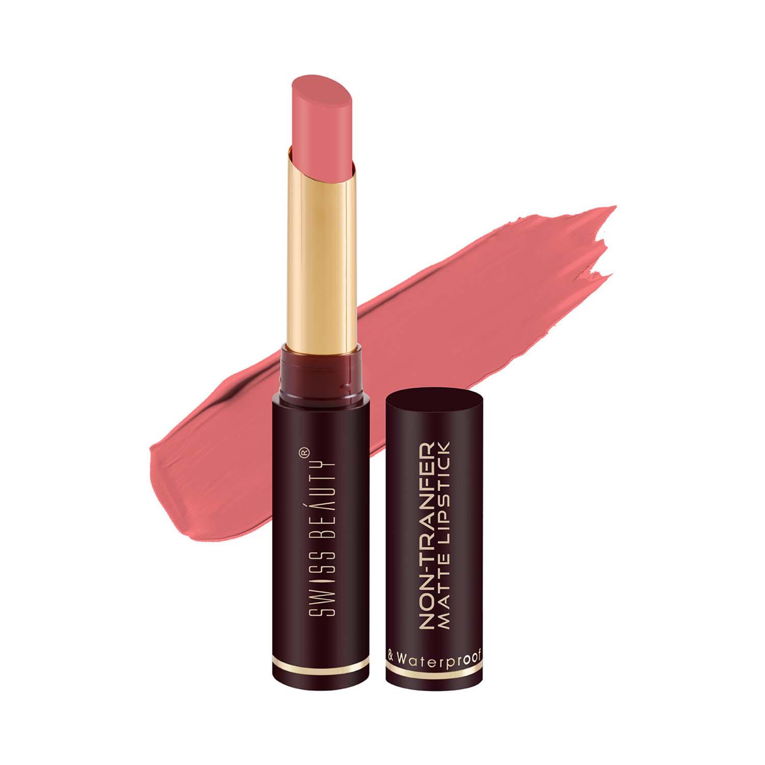 Swiss Beauty | Swiss Beauty Non-Transfer Matte Lipstick - Shy Pink (2 g)