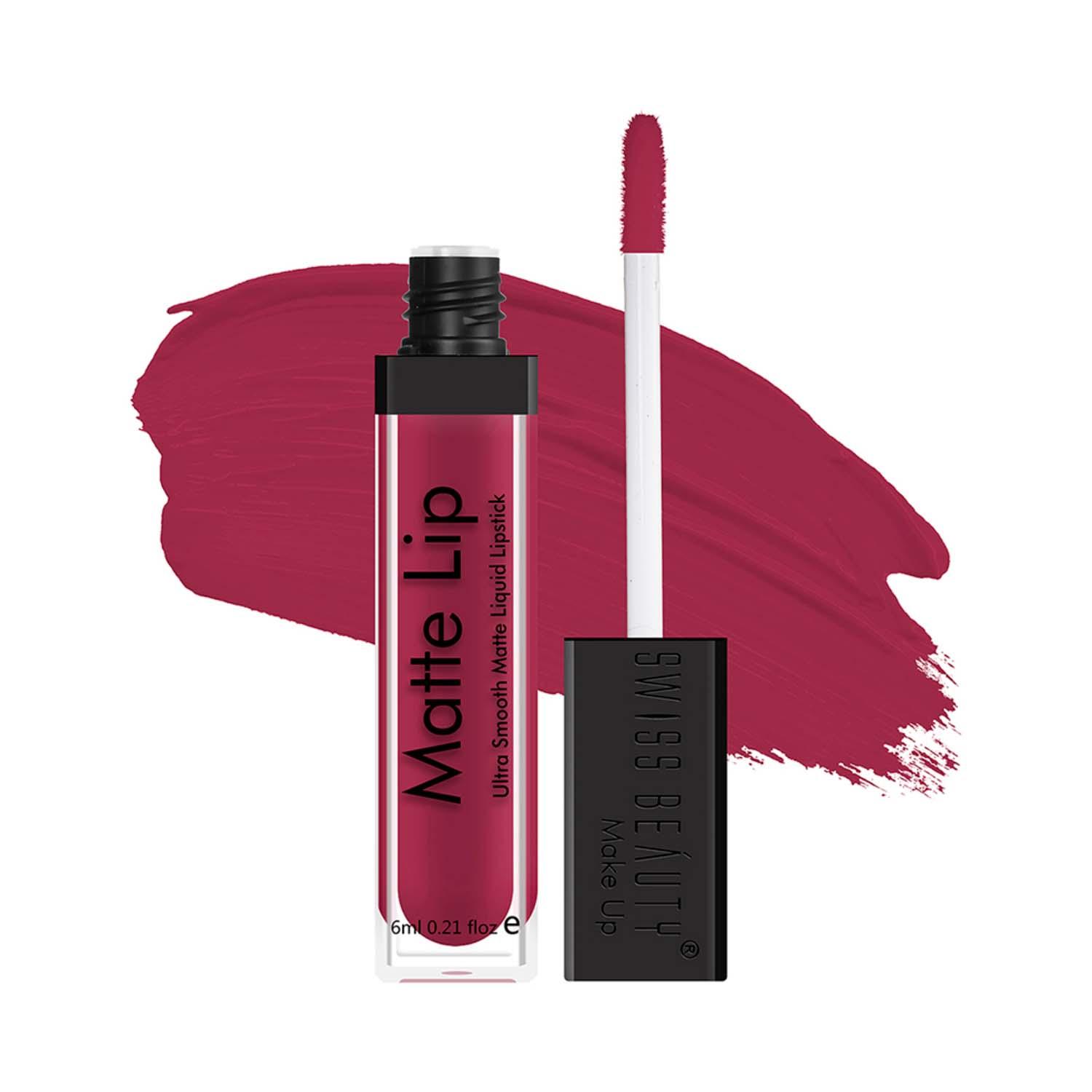Swiss Beauty | Swiss Beauty Ultra Smooth Matte Liquid Lipstick - Berry Boom (6 ml)