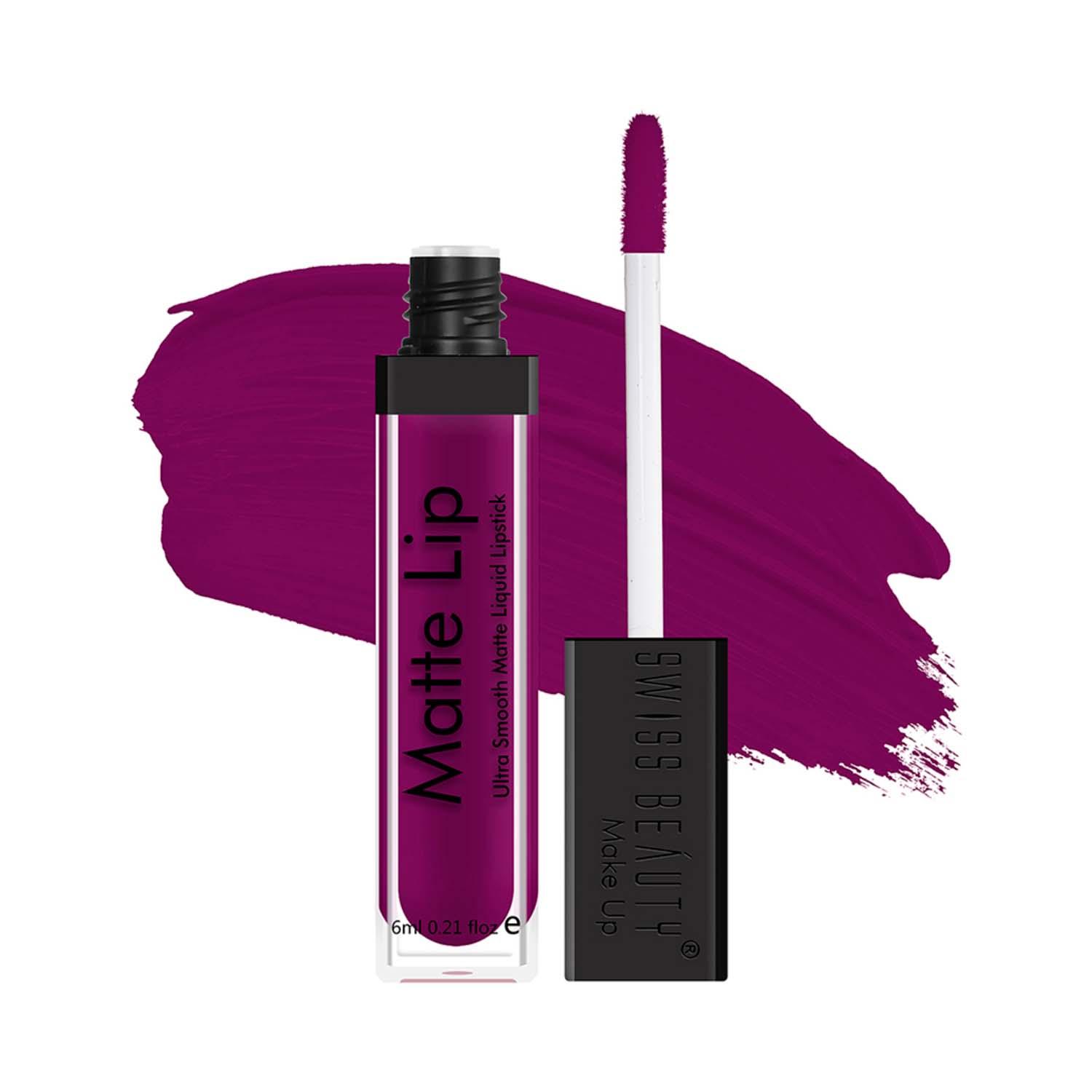 Swiss Beauty | Swiss Beauty Ultra Smooth Matte Liquid Lipstick - Ruby (6 ml)