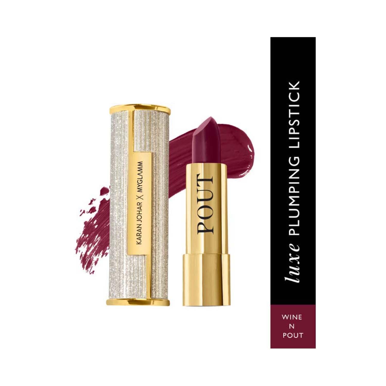 MyGlamm | MyGlamm Pout By Karan Johar Bullet Plumping Lipstick - Wine N’ Pout (3.5 g)