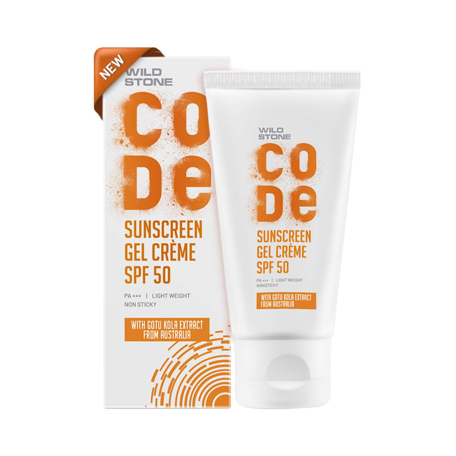 Wild Stone | Wild Stone Code Sunscreen Gel Creme with SPF 50 For Men (50 g)