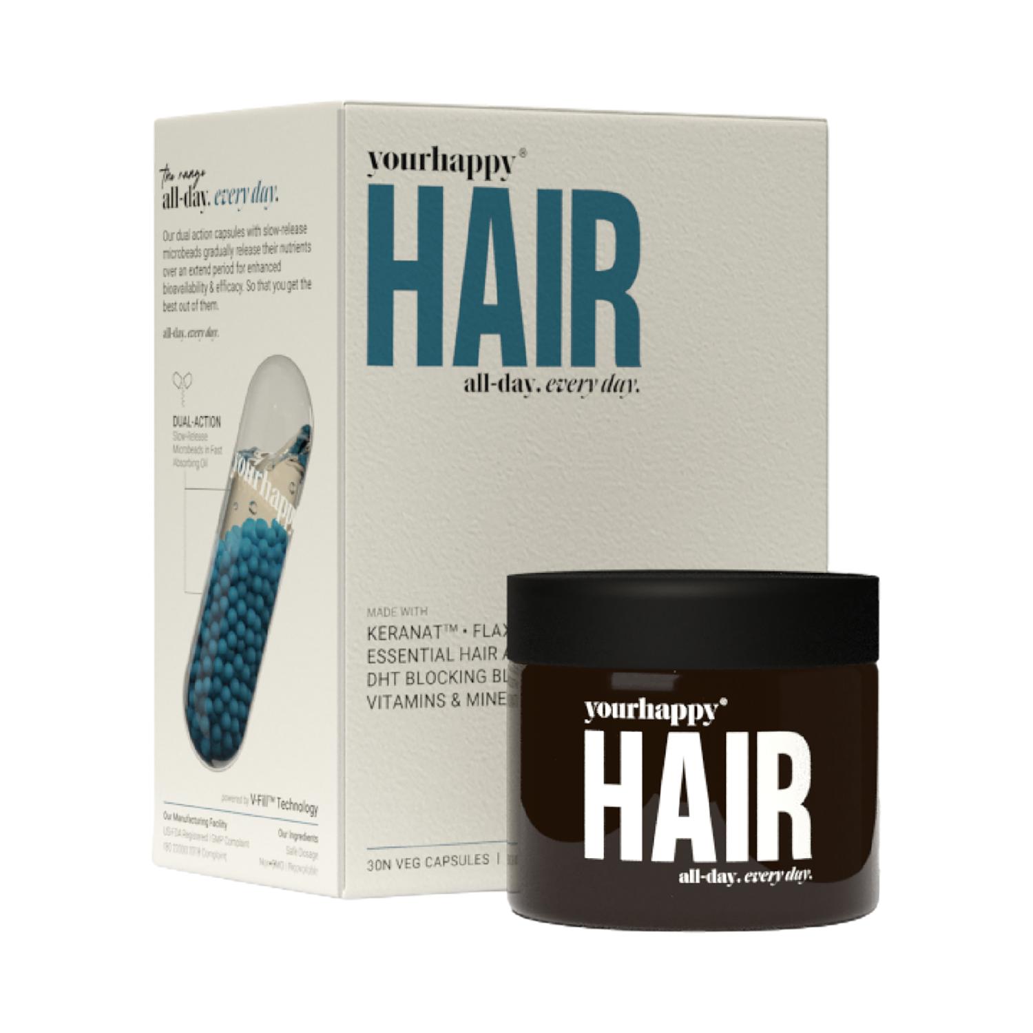 Yourhappylife | Yourhappylife Hair Capsules With Keranat & Biotin - (30 Pcs)