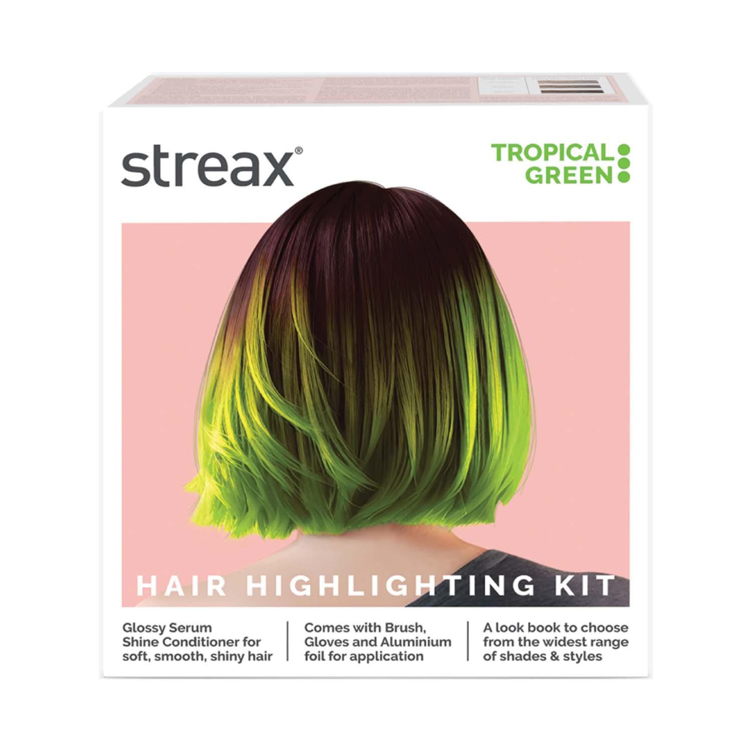 Streax | Streax Ultralights Hair Color Highlight Kit - Tropical Green (180 g)