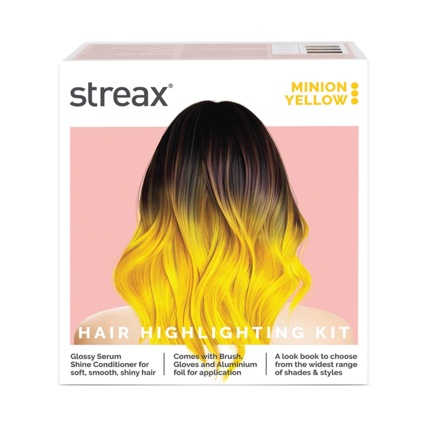 Streax Ultralights Hair Color Highlight Kit - Minion Yellow (180 g)