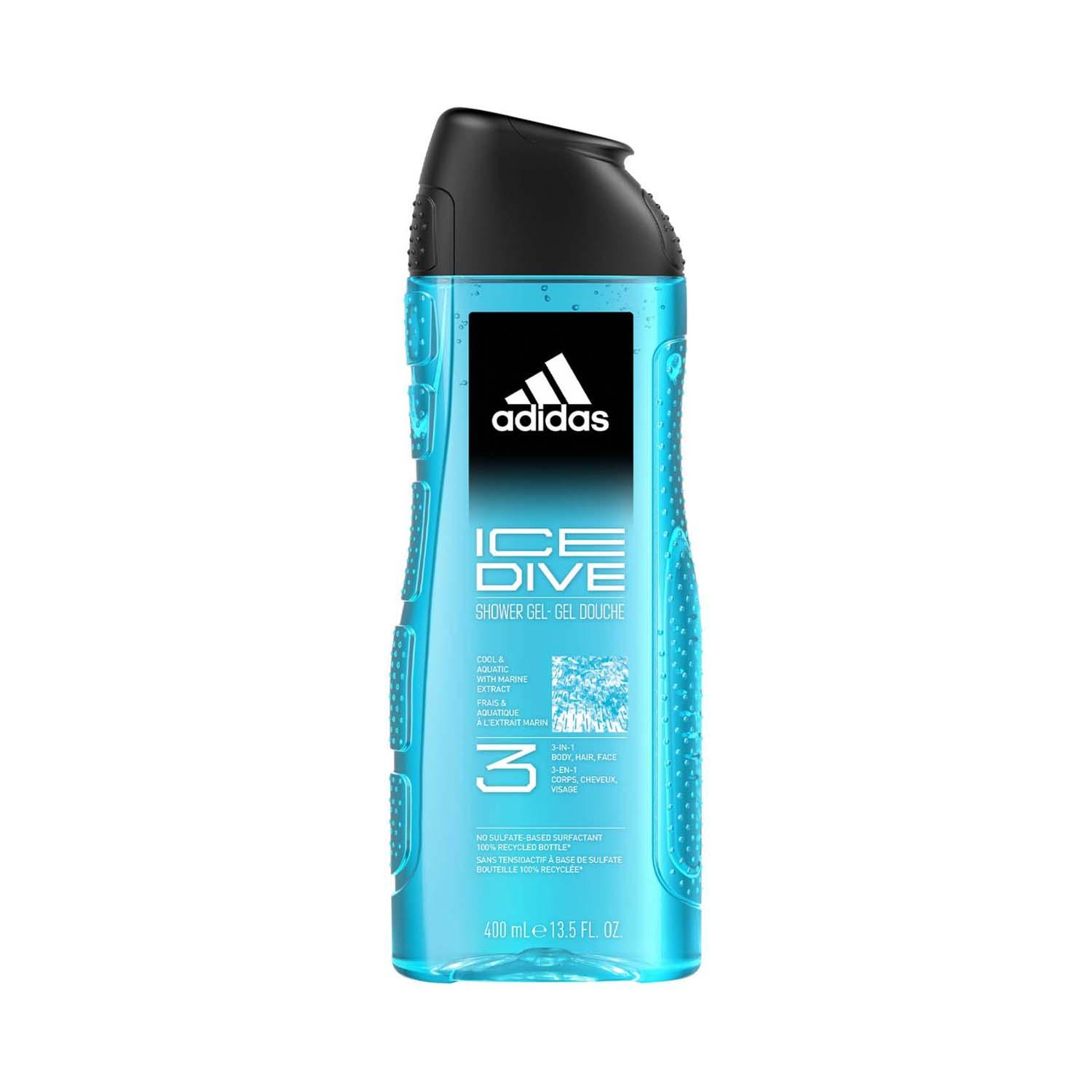 Adidas Ice Dive 3-In-1 Shower Gel For Men (400 ml)