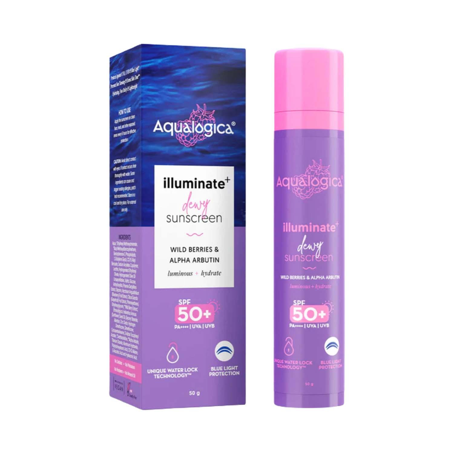 Aqualogica Illuminate+ Dewy Sunscreen With SPF 50+ PA++++ (50 g)