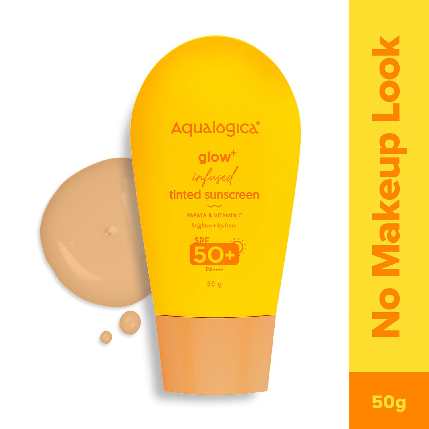 Aqualogica | Aqualogica Glow+ Infused Tinted Sunscreen With SPF 50+ PA++++ (50 g)