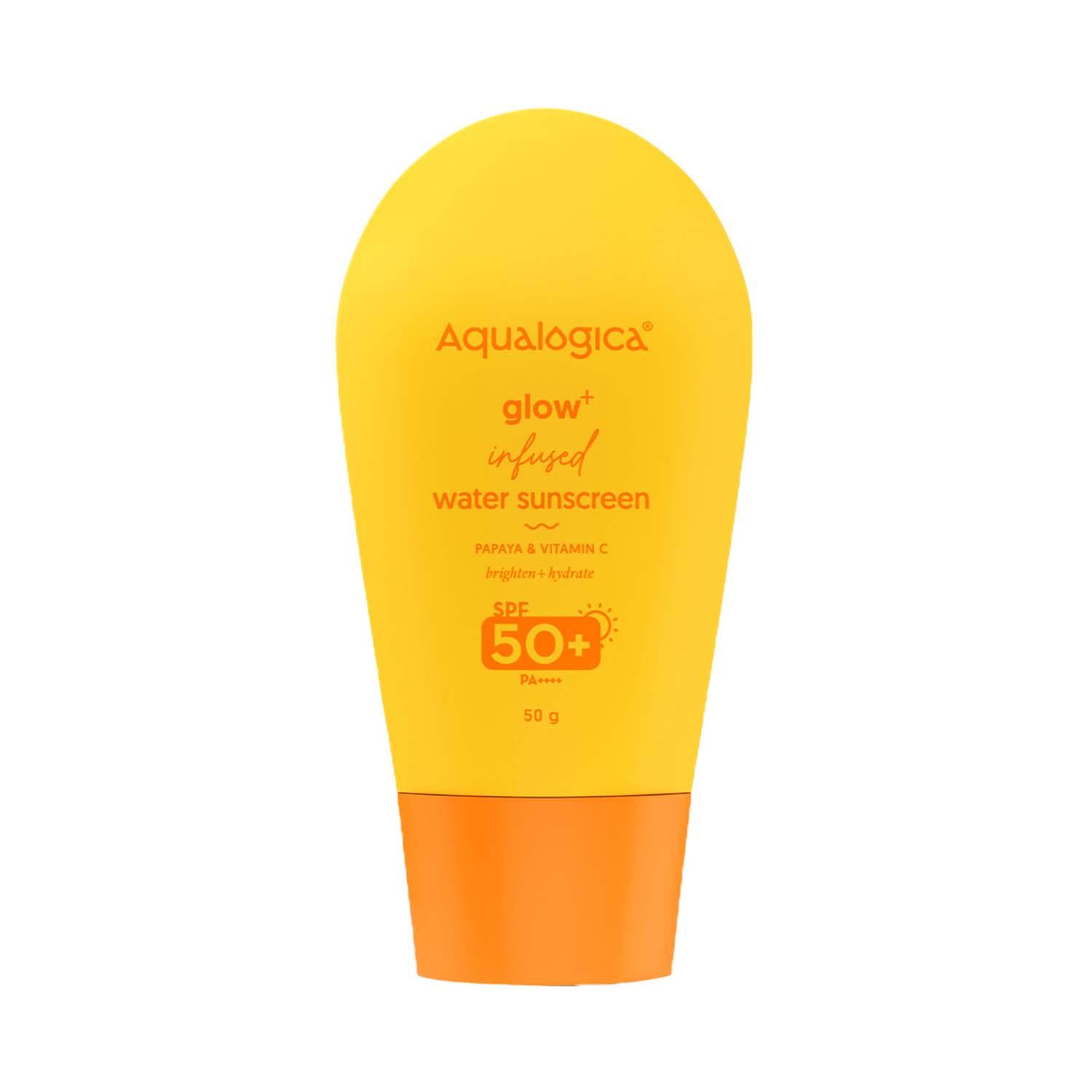 Aqualogica Glow+ Infused Water Sunscreen With SPF 50+ PA++++ (50 g)